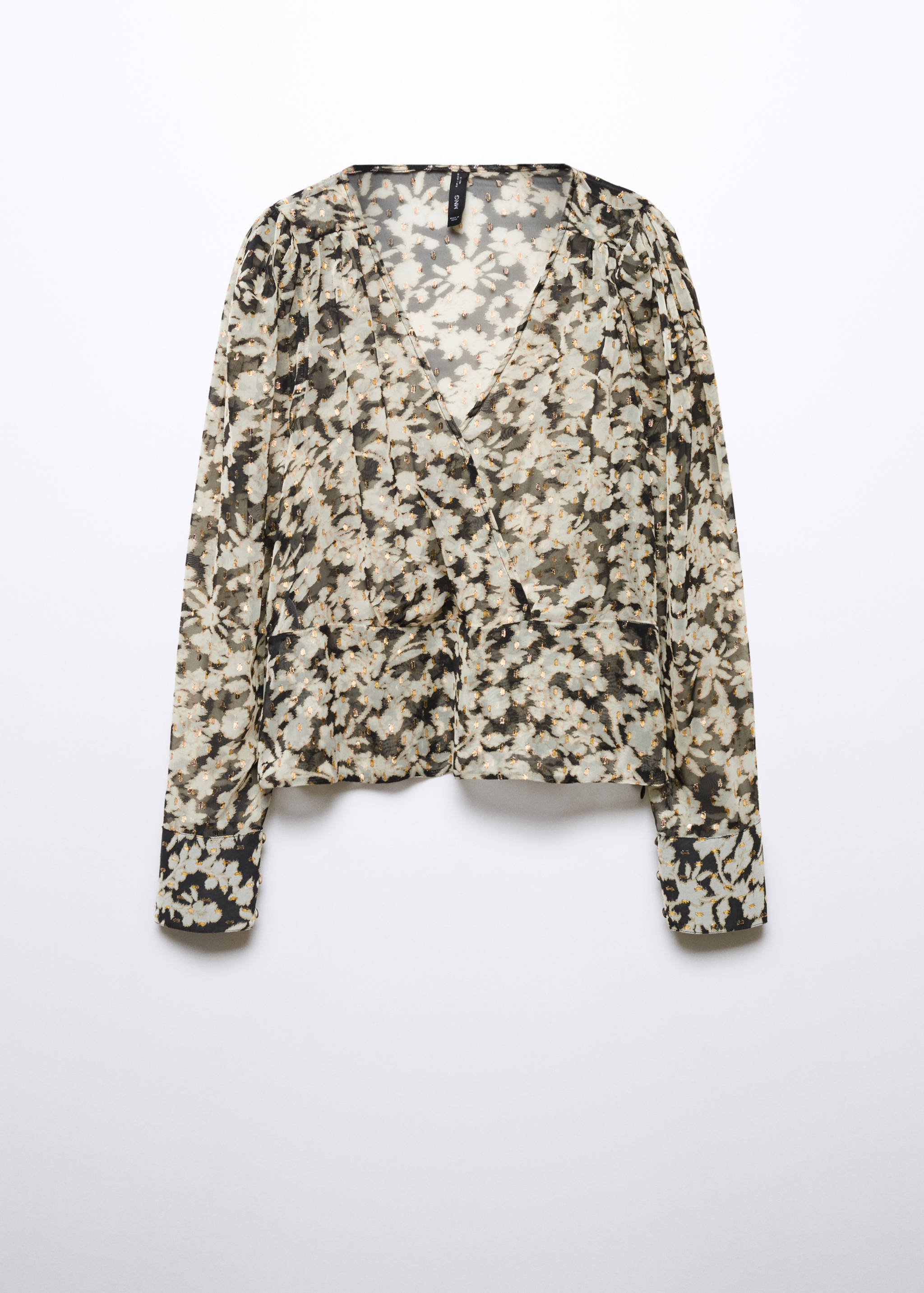Floral print crossover blouse - Article without model