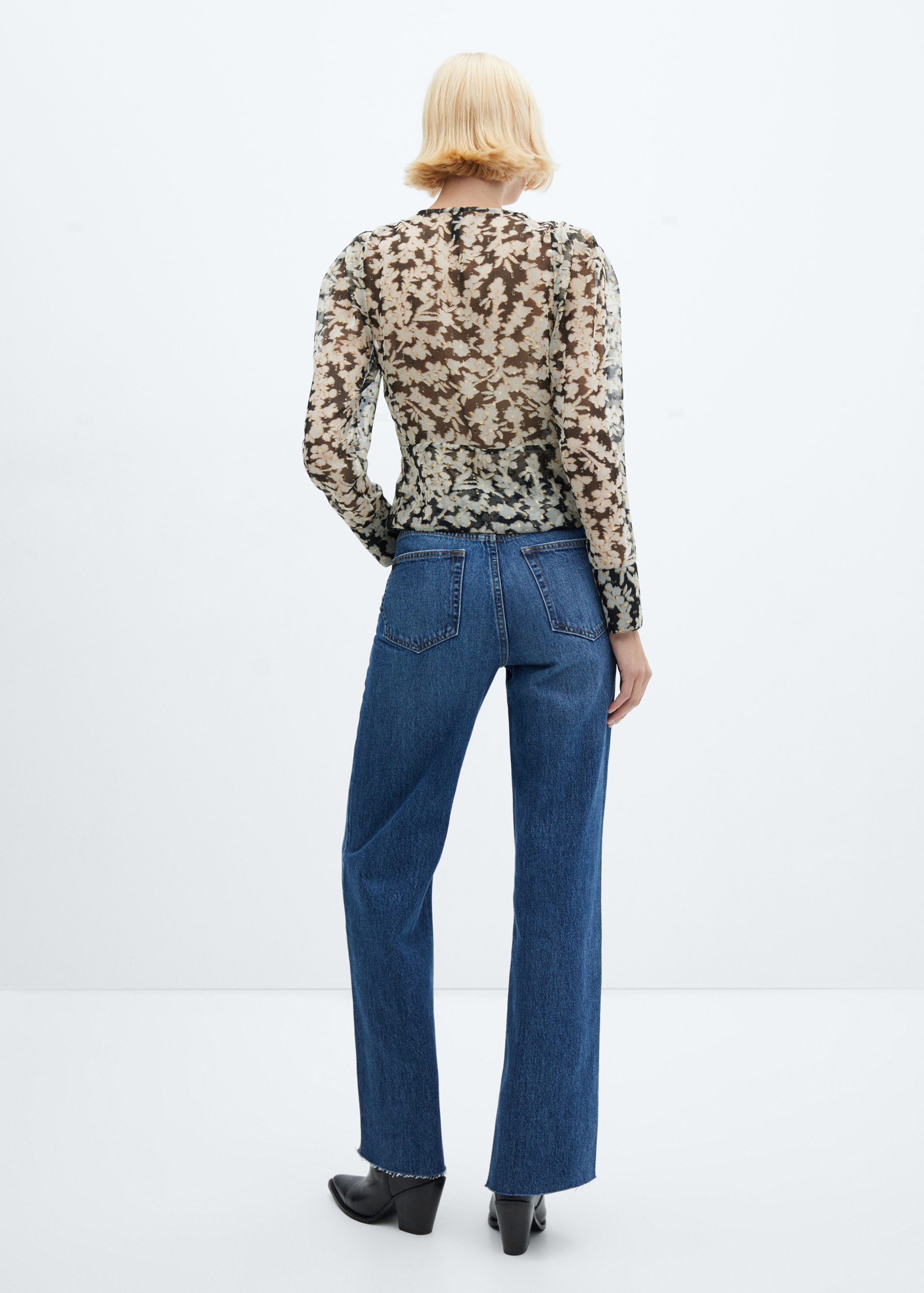 Brusa creuada estampat floral - Revers de l'article