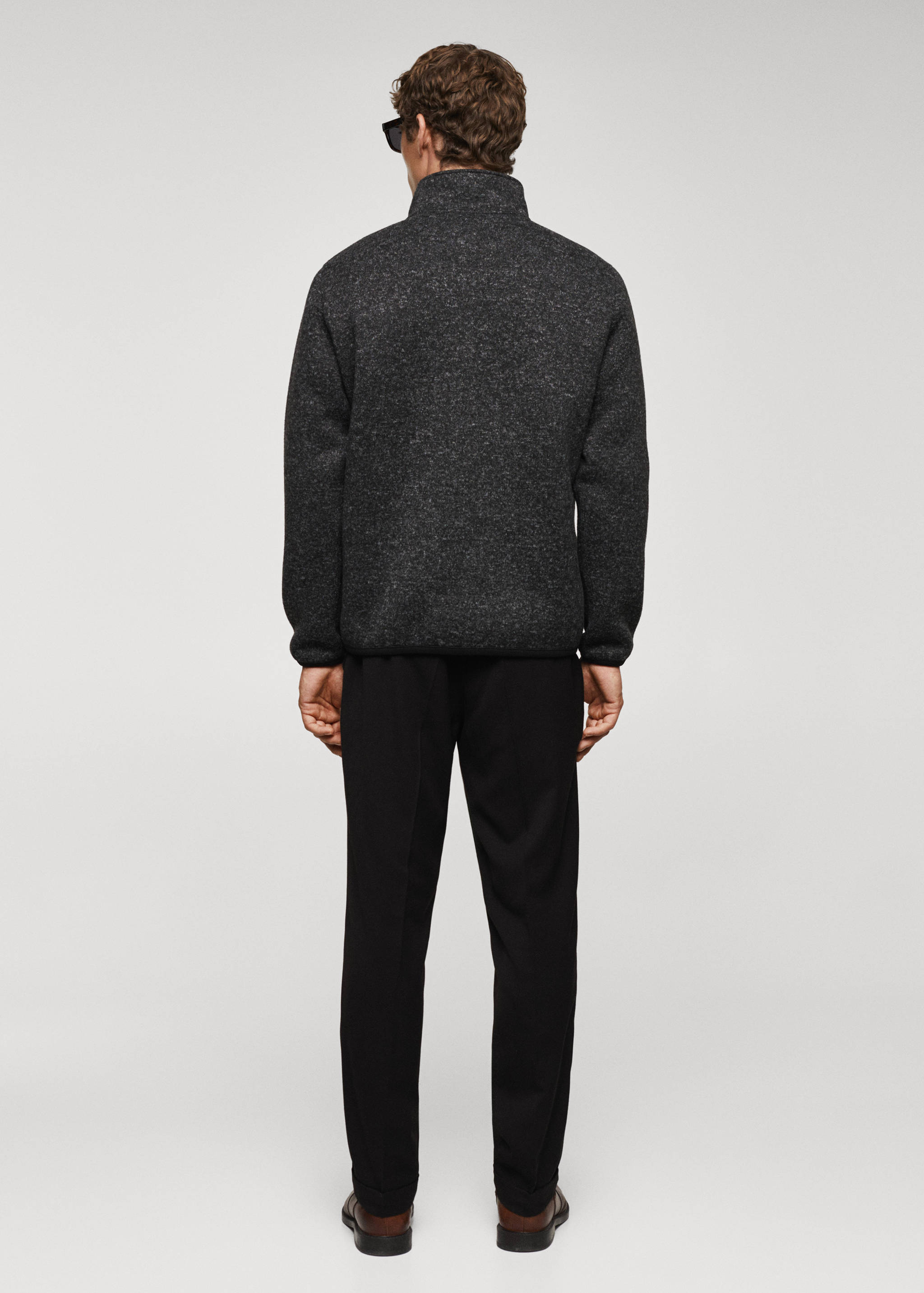 Dessuadora clapejada cremallera - Revers de l'article