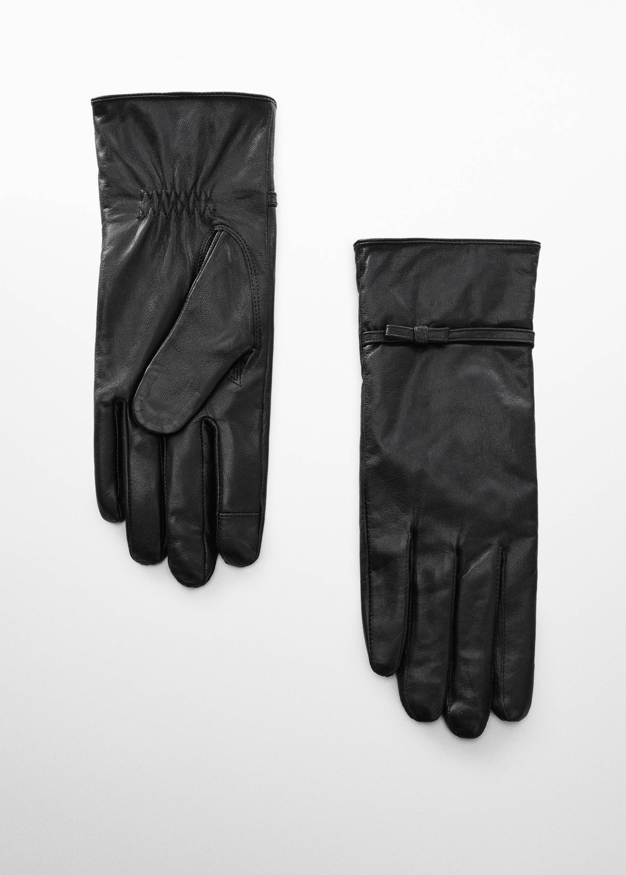 Bow leather gloves - Article without model