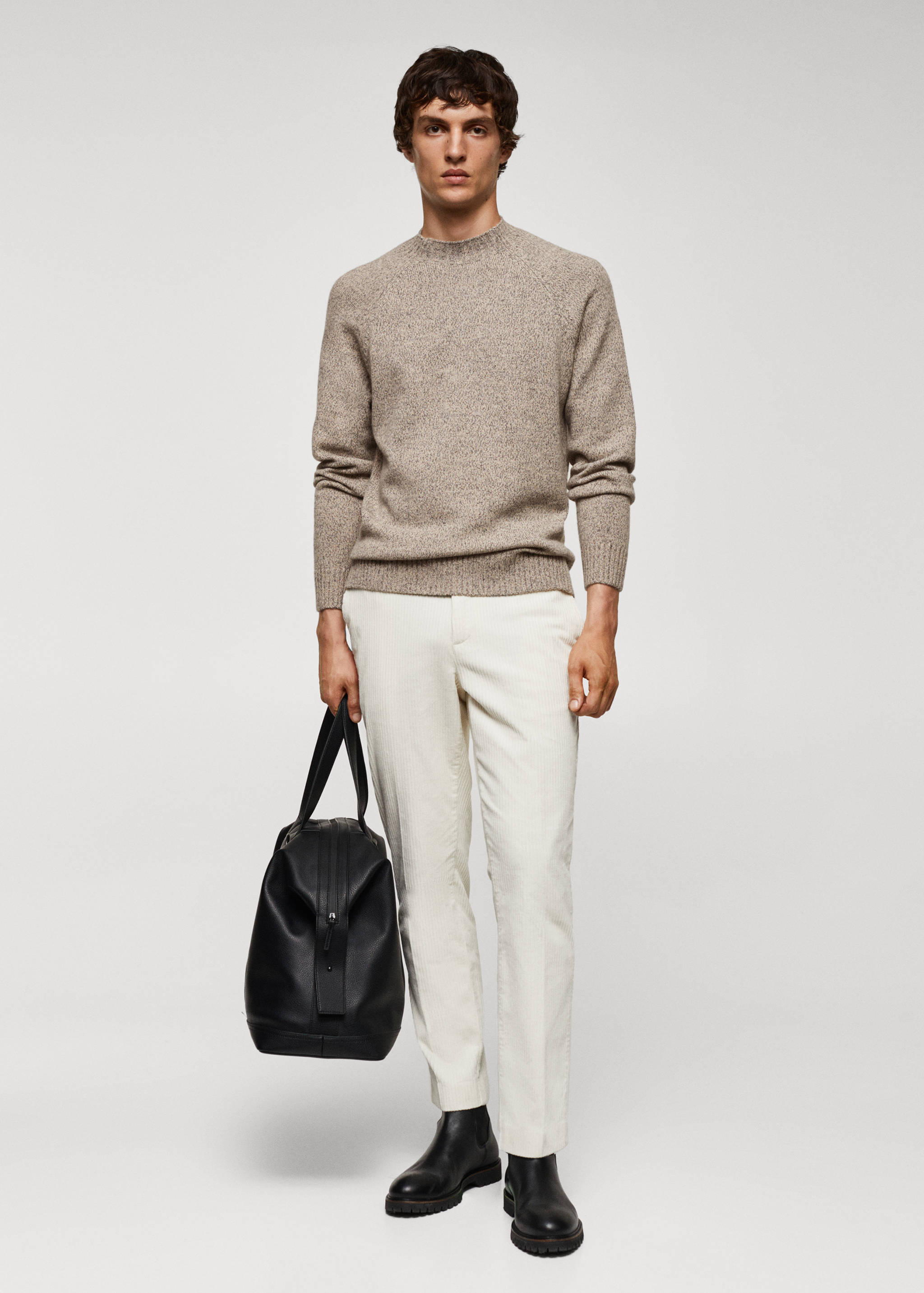 Melierter Wollpullover - Allgemeine Ansicht
