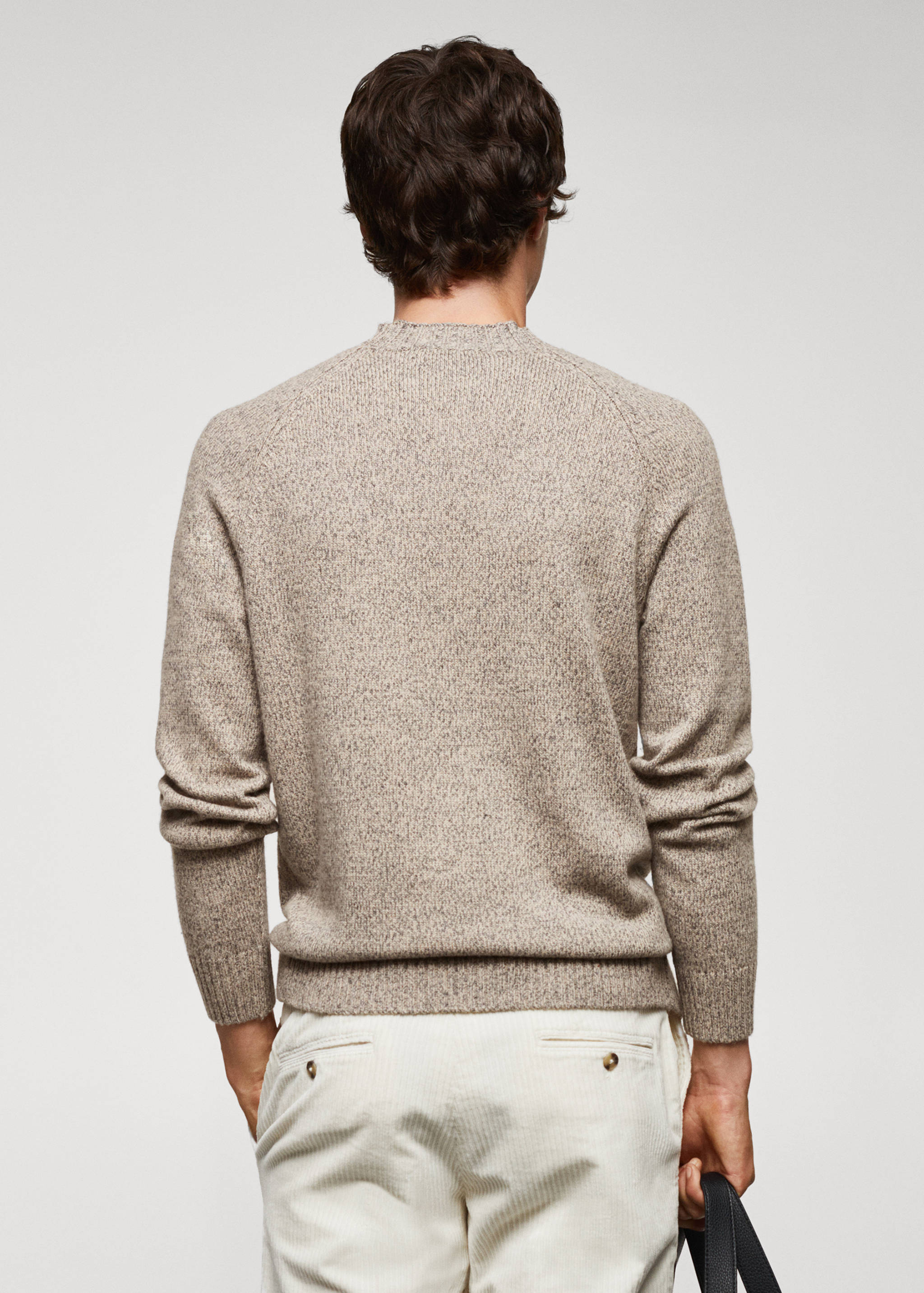 Melierter Wollpullover - Rückseite des Artikels
