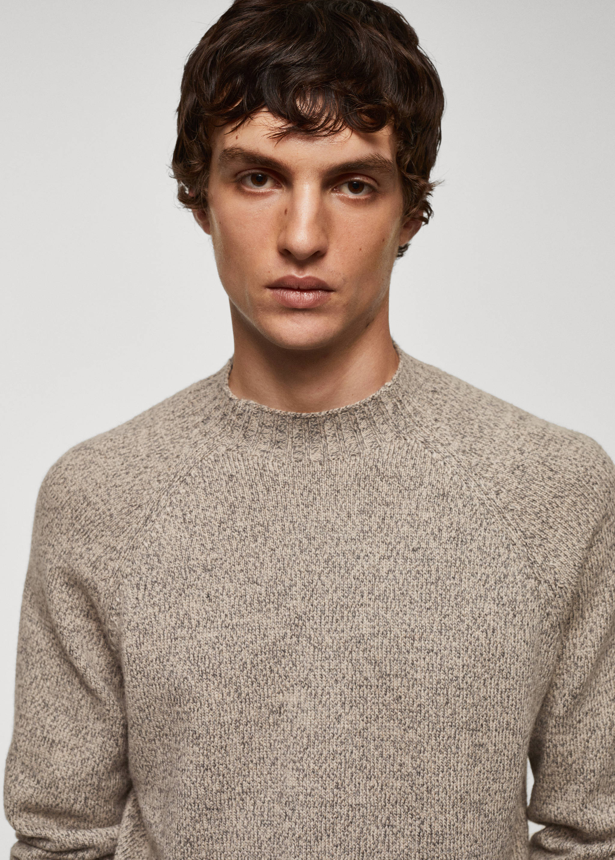Melierter Wollpullover - Detail des Artikels 1