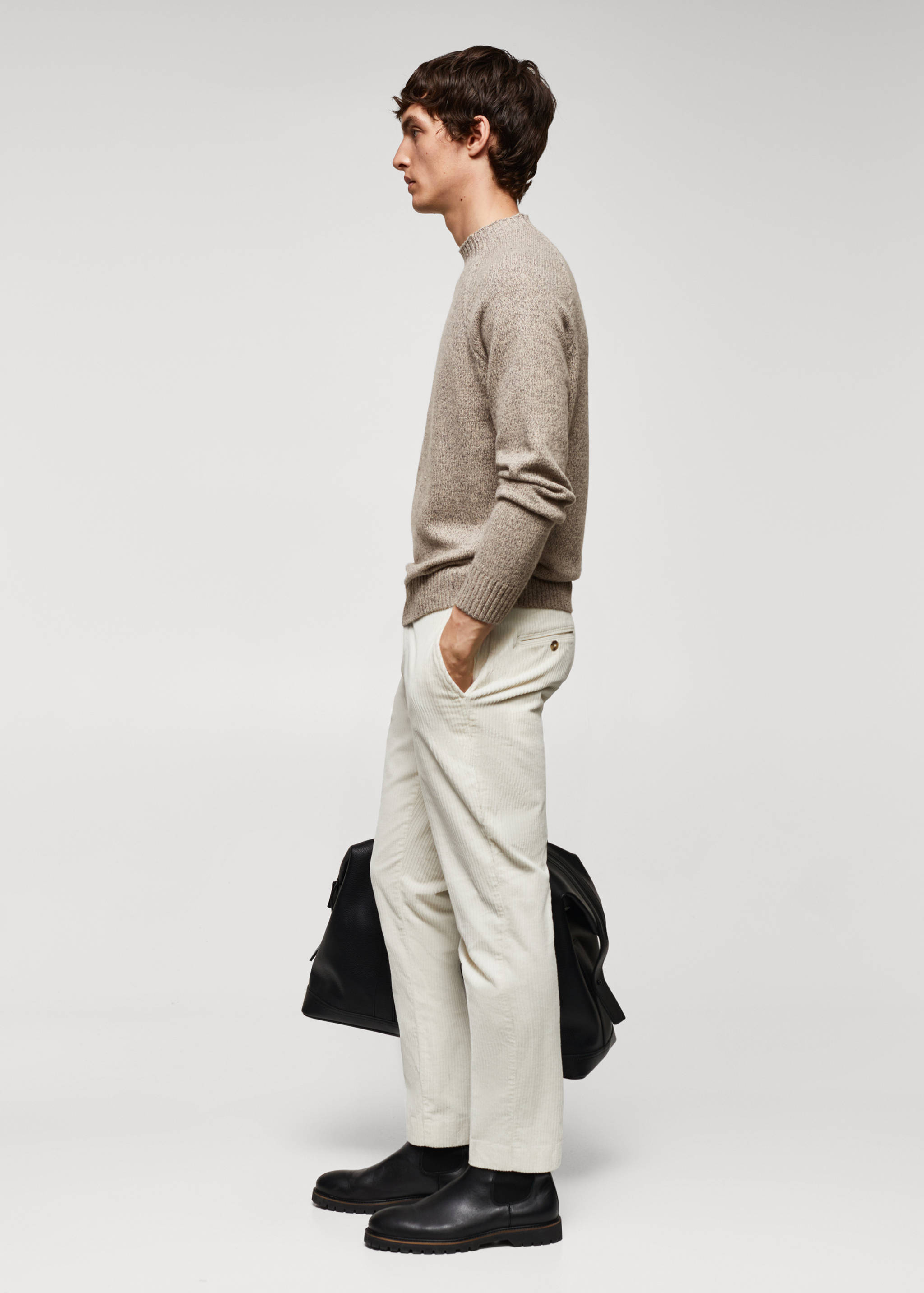 Melierter Wollpullover - Detail des Artikels 2