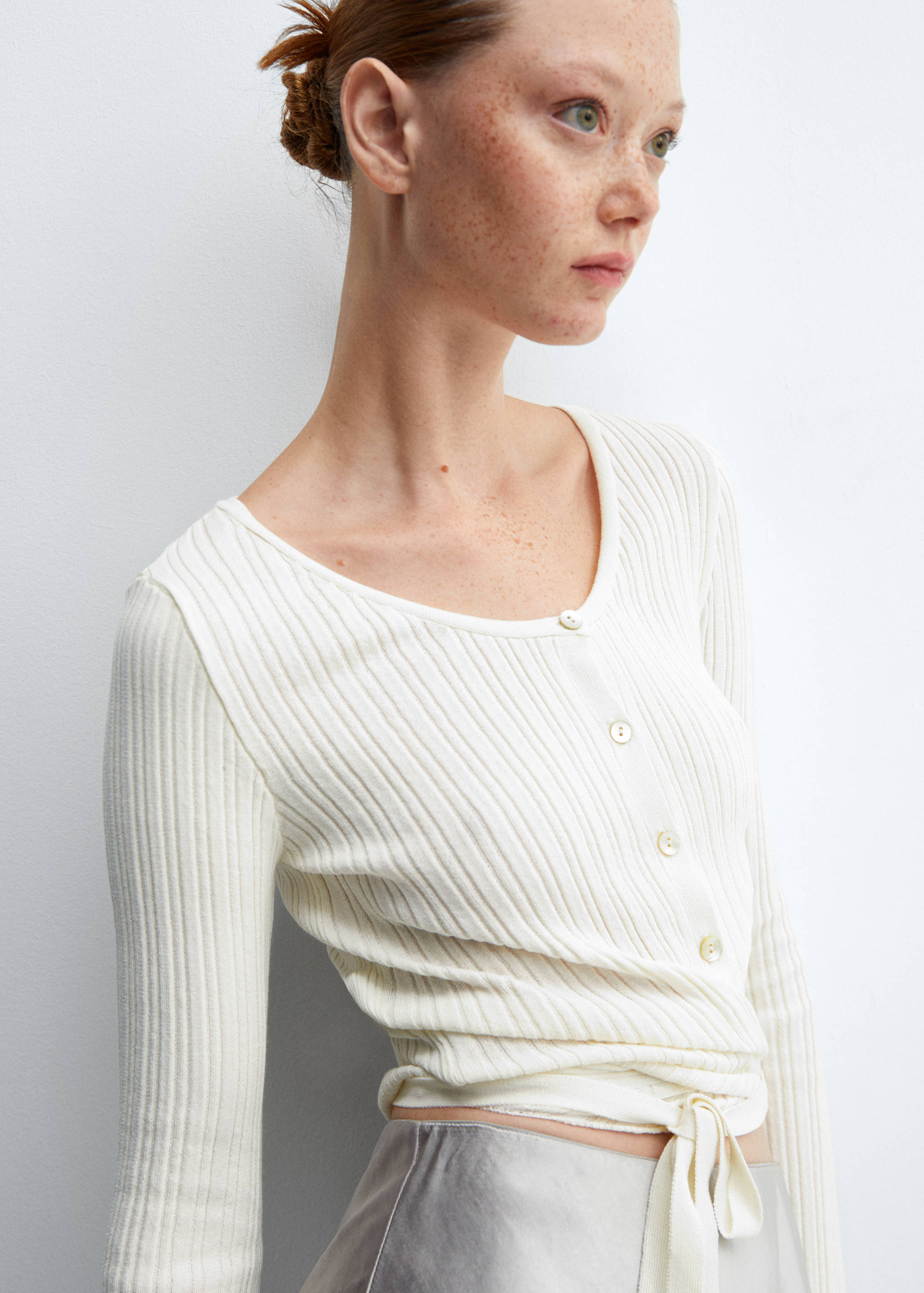 Wrap bow cardigan - Details of the article 4