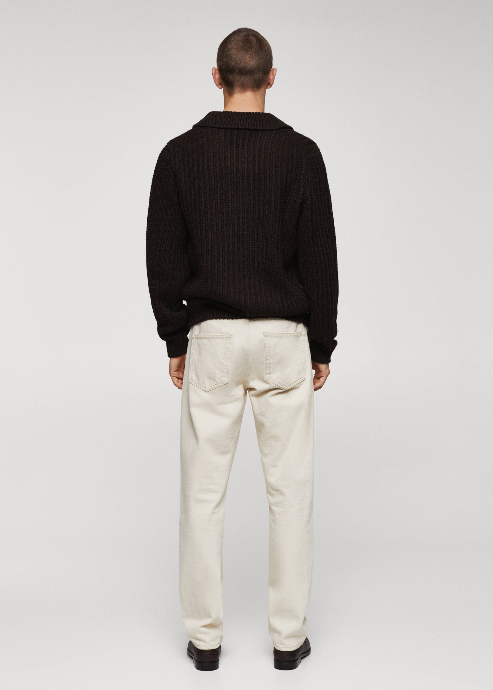Pull-over laine col polo - Verso de l’article