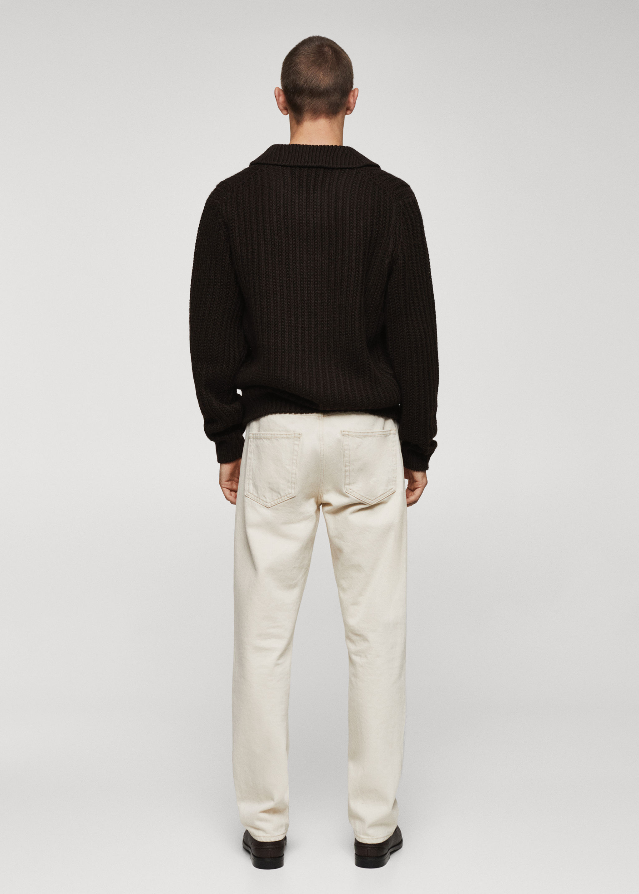 Pull-over laine col polo - Verso de l’article