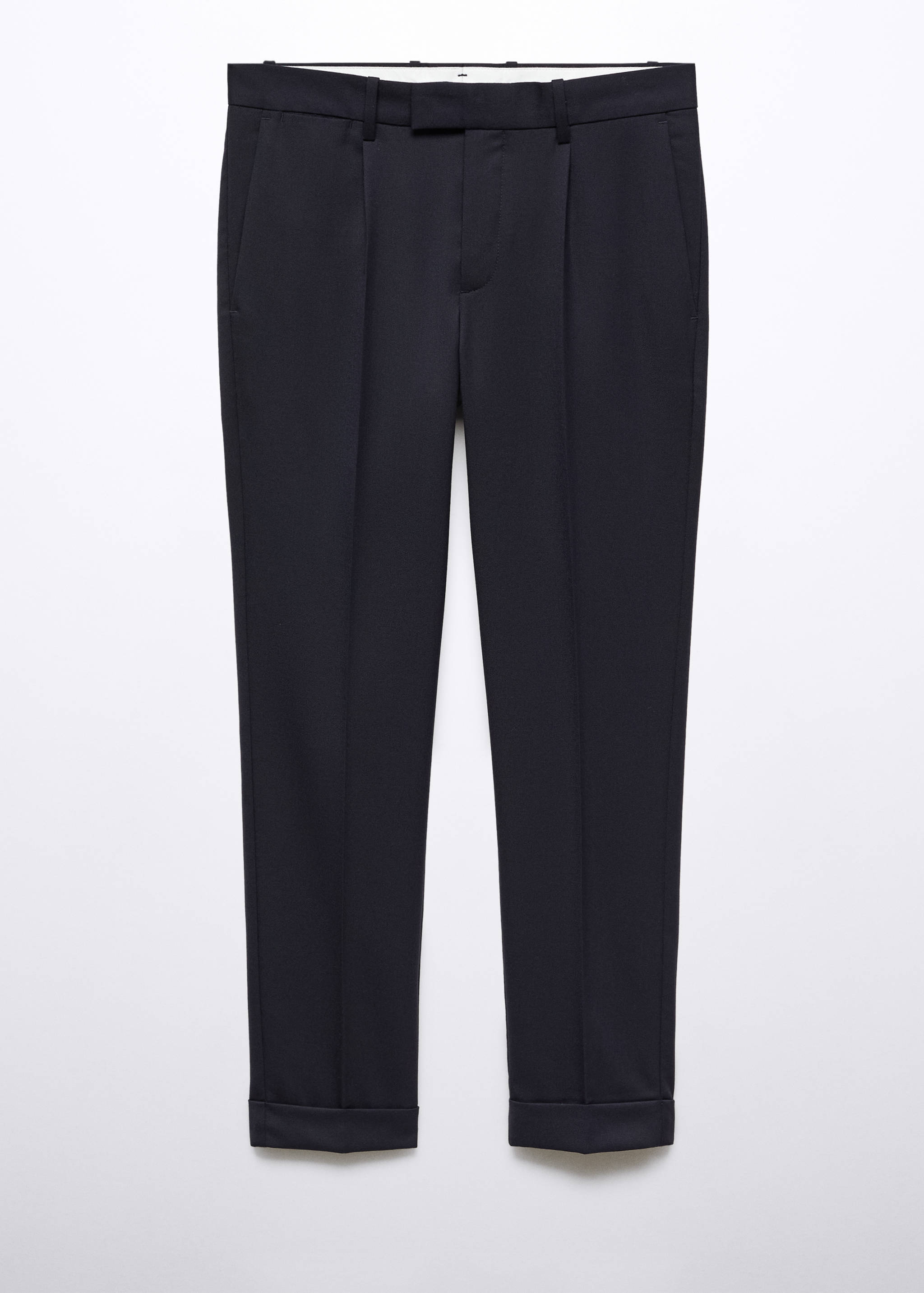 Pantaloni din lână cu pense - Articol fără model