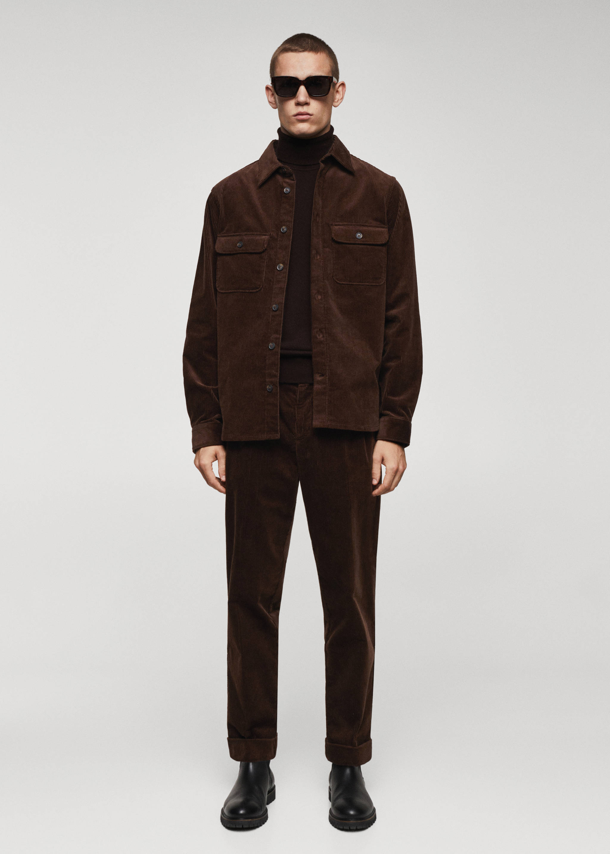 Pantalón regular fit algodón pana - Plano general