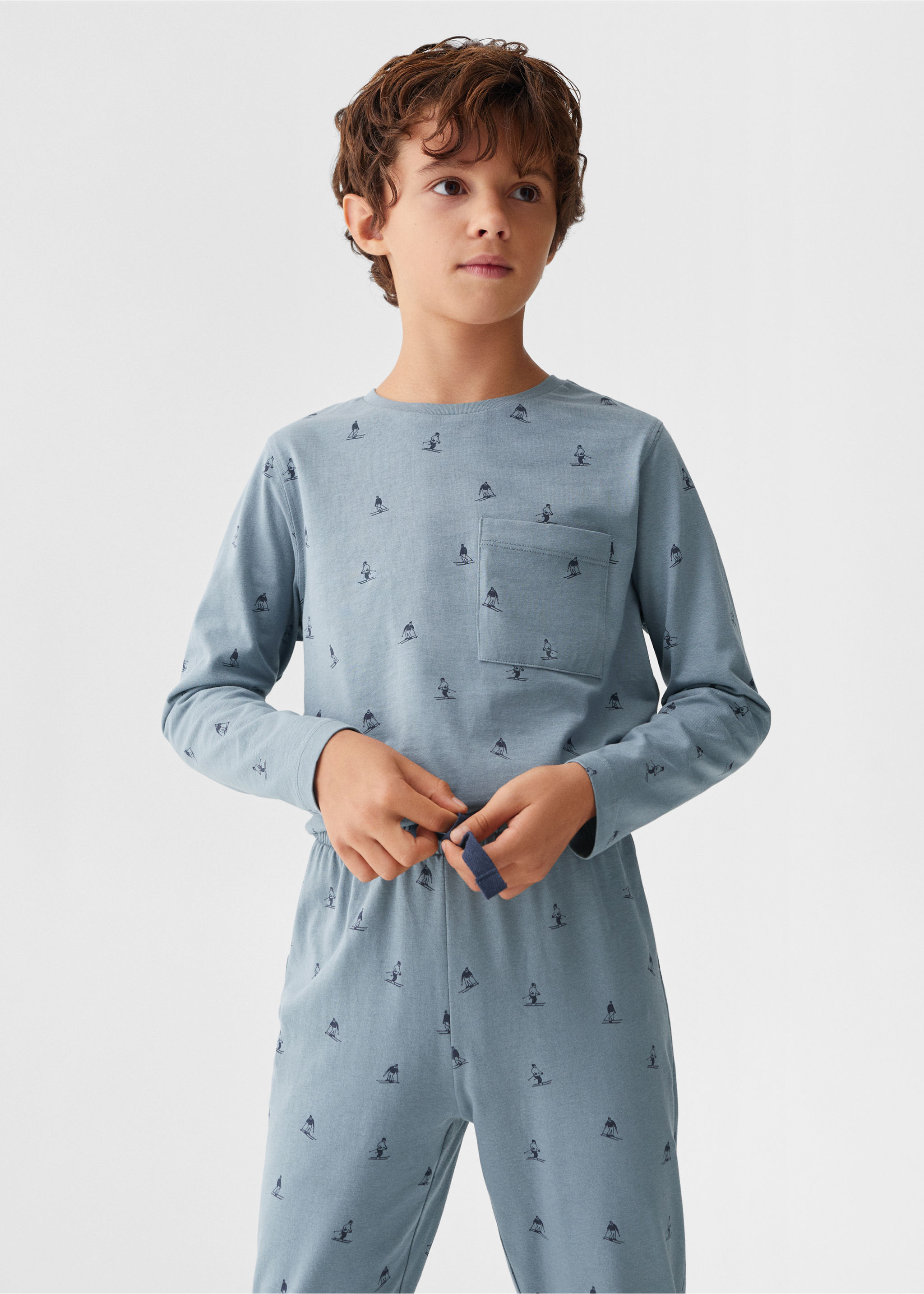 Pijama llarg estampat - Pla mig