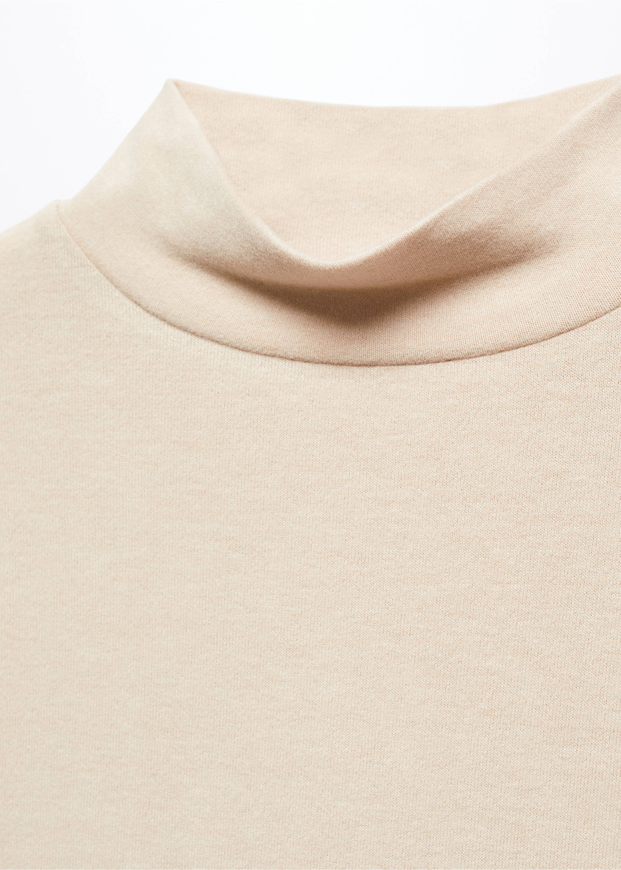 T-shirt manches longues col montant - Détail de l'article 8, Beige. Ref: 57028276-00.