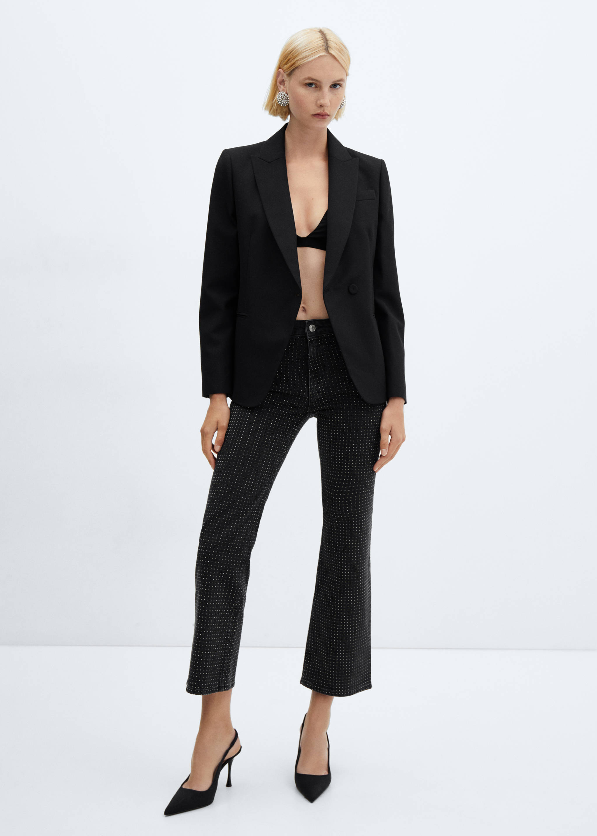 Rhinestone flare jeans - General plane