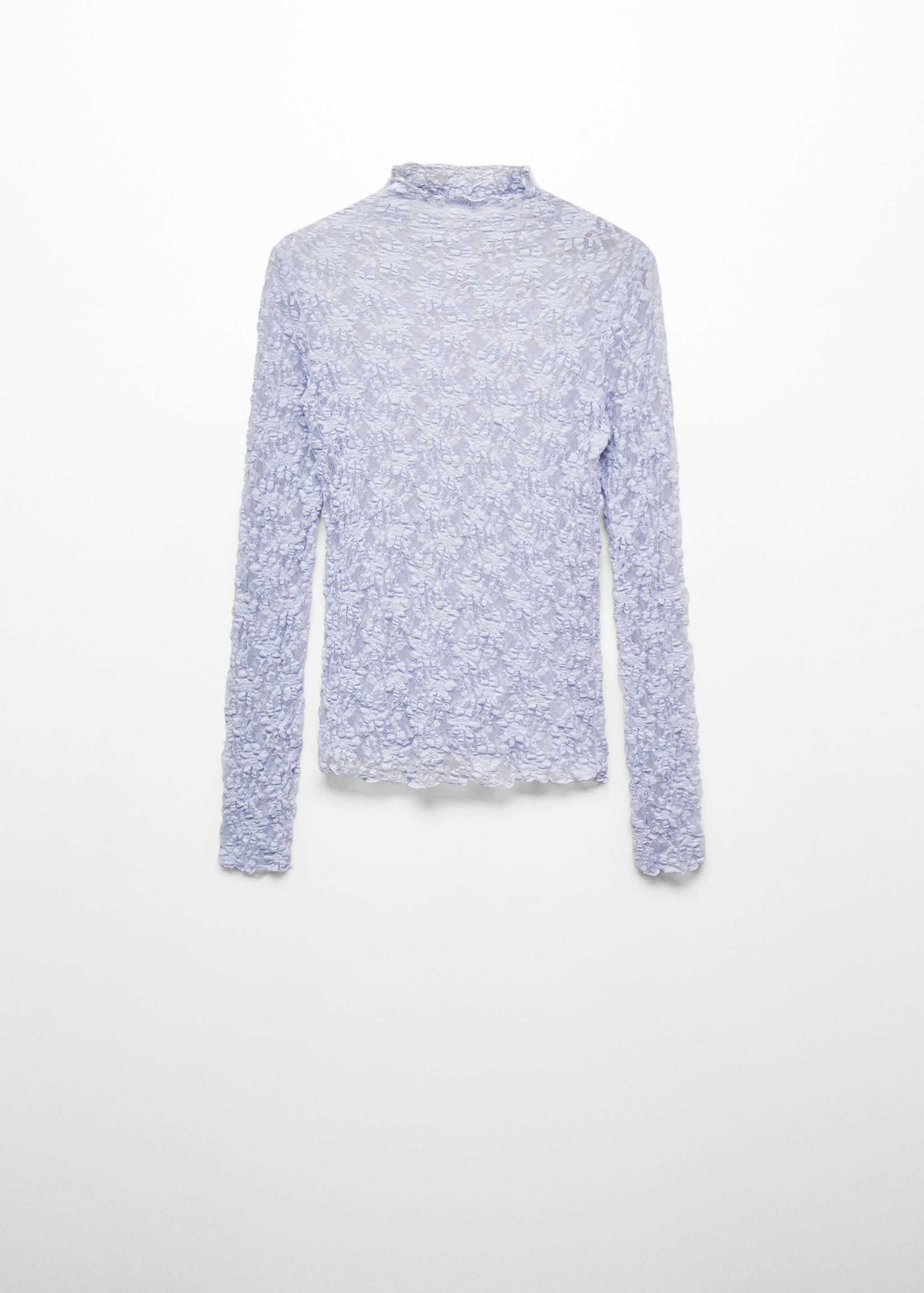 Lace t-shirt with perkins neck - Article without model