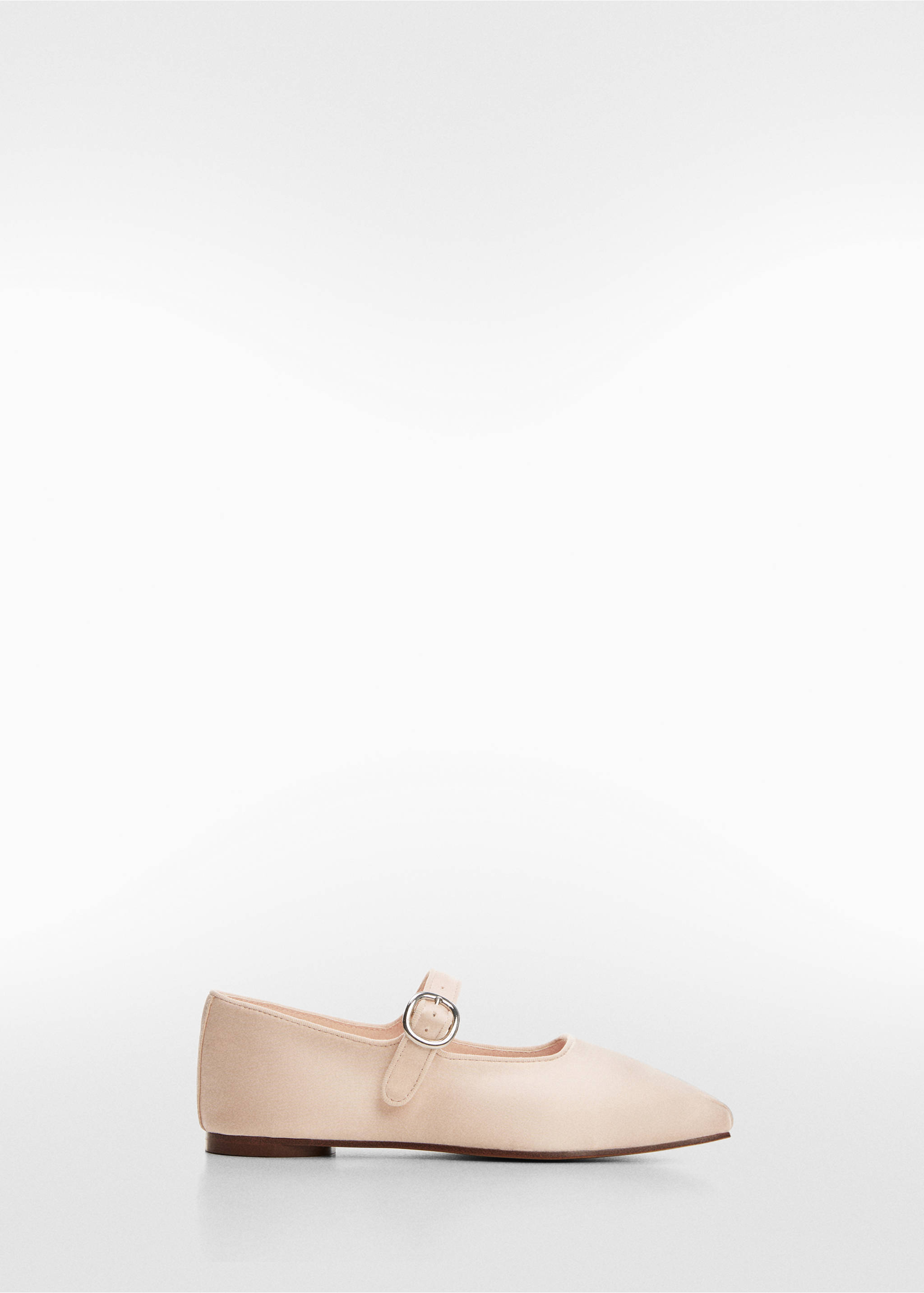 Satin ballet flats with buckle - Article without model, Light Pink. Ref: 57028639-00.