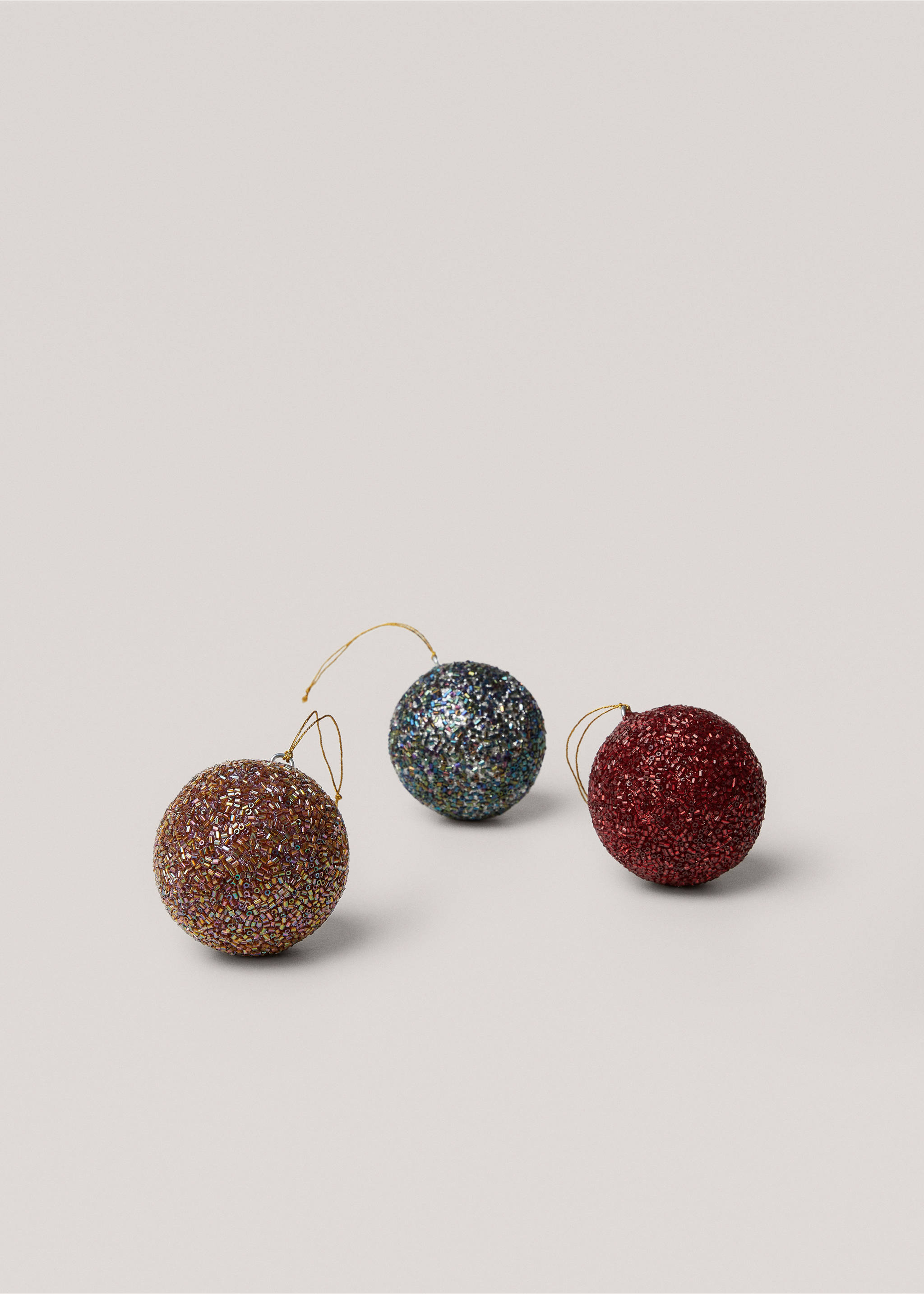 Glitter-Weihnachtsschmuck - Detail des Artikels 2, Blau. Ref: 57029088-00.