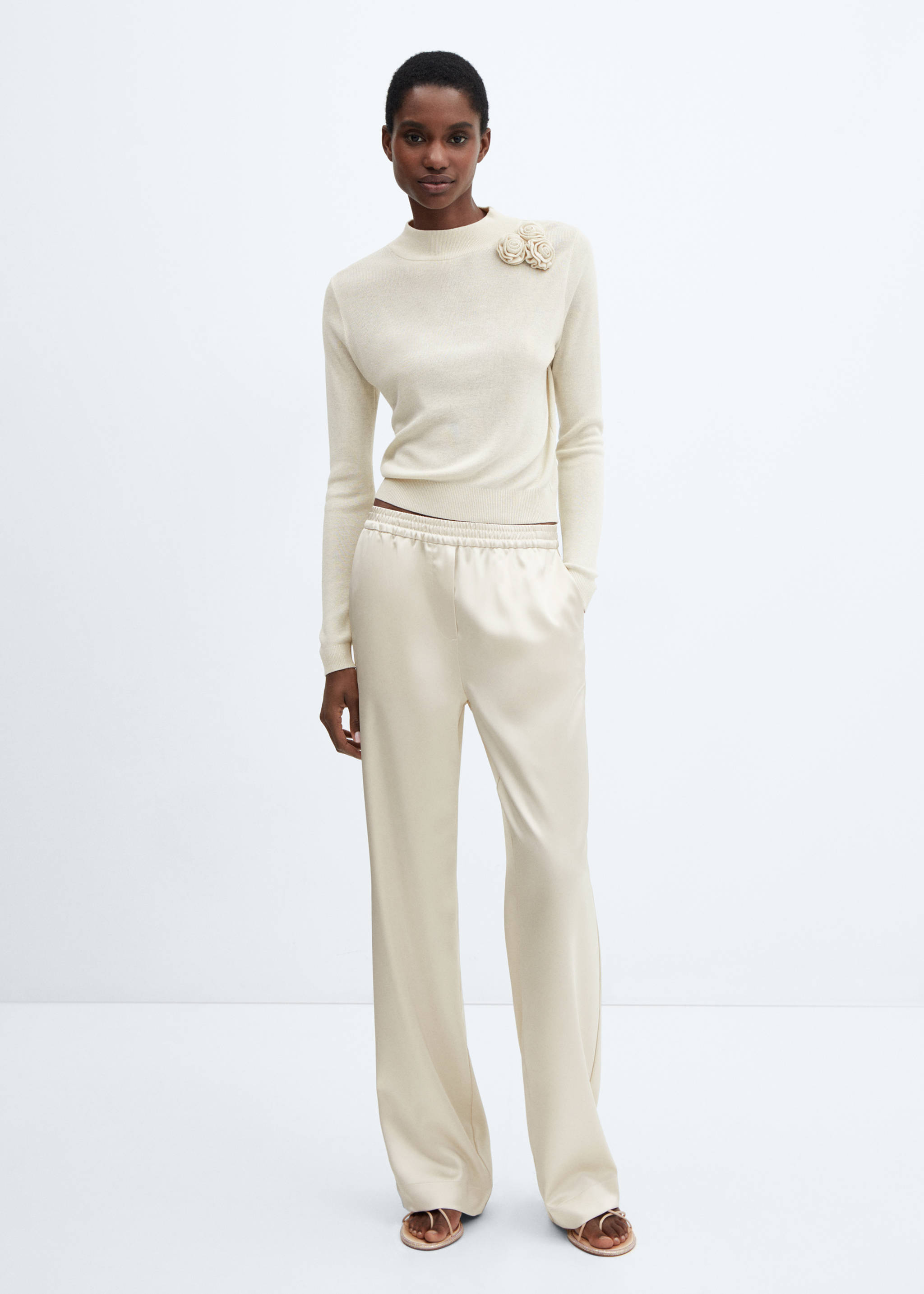 Lurexpullover mit Blumenmuster - Allgemeine Ansicht