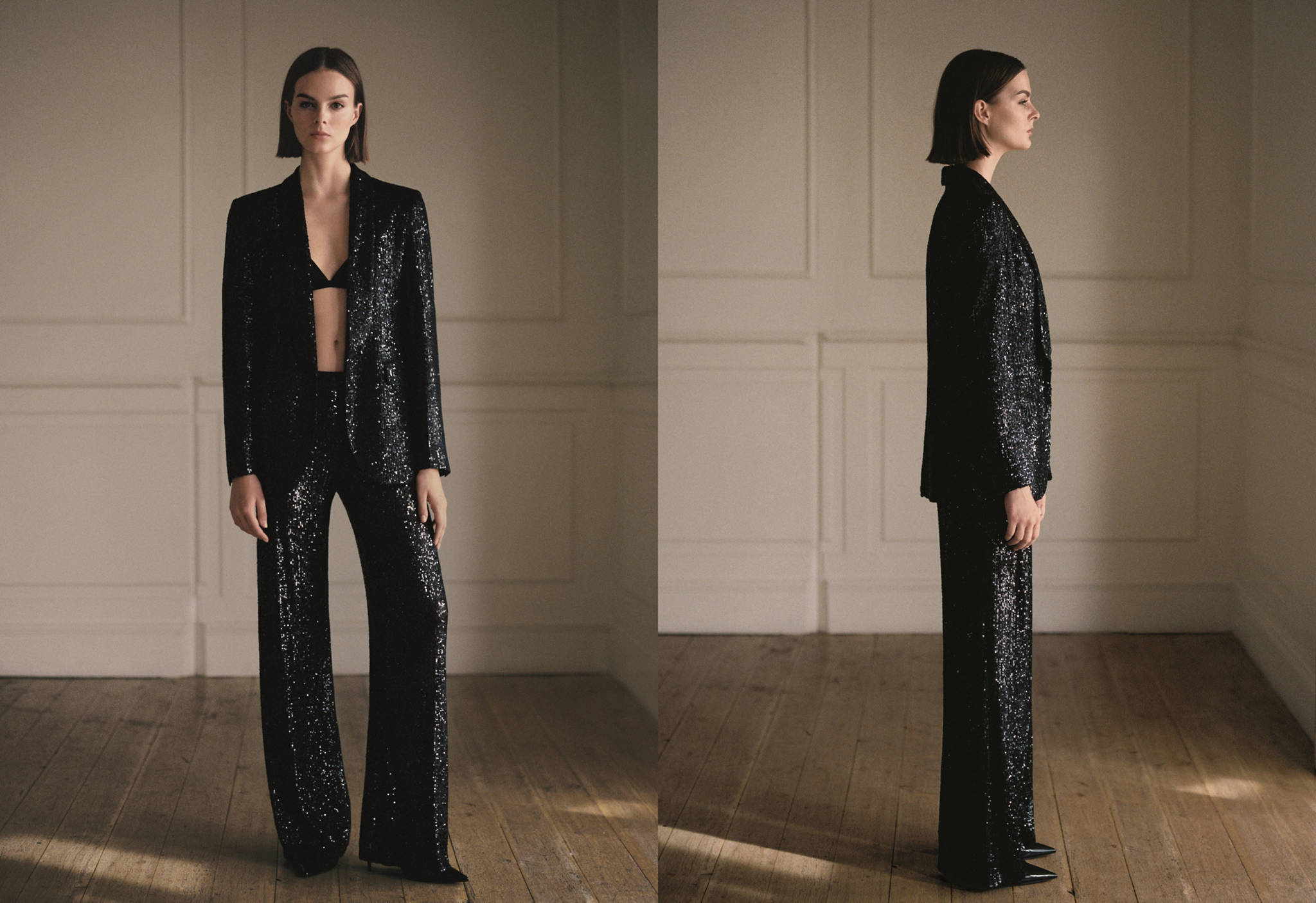 Sequined suit trousers - Panoramic plane