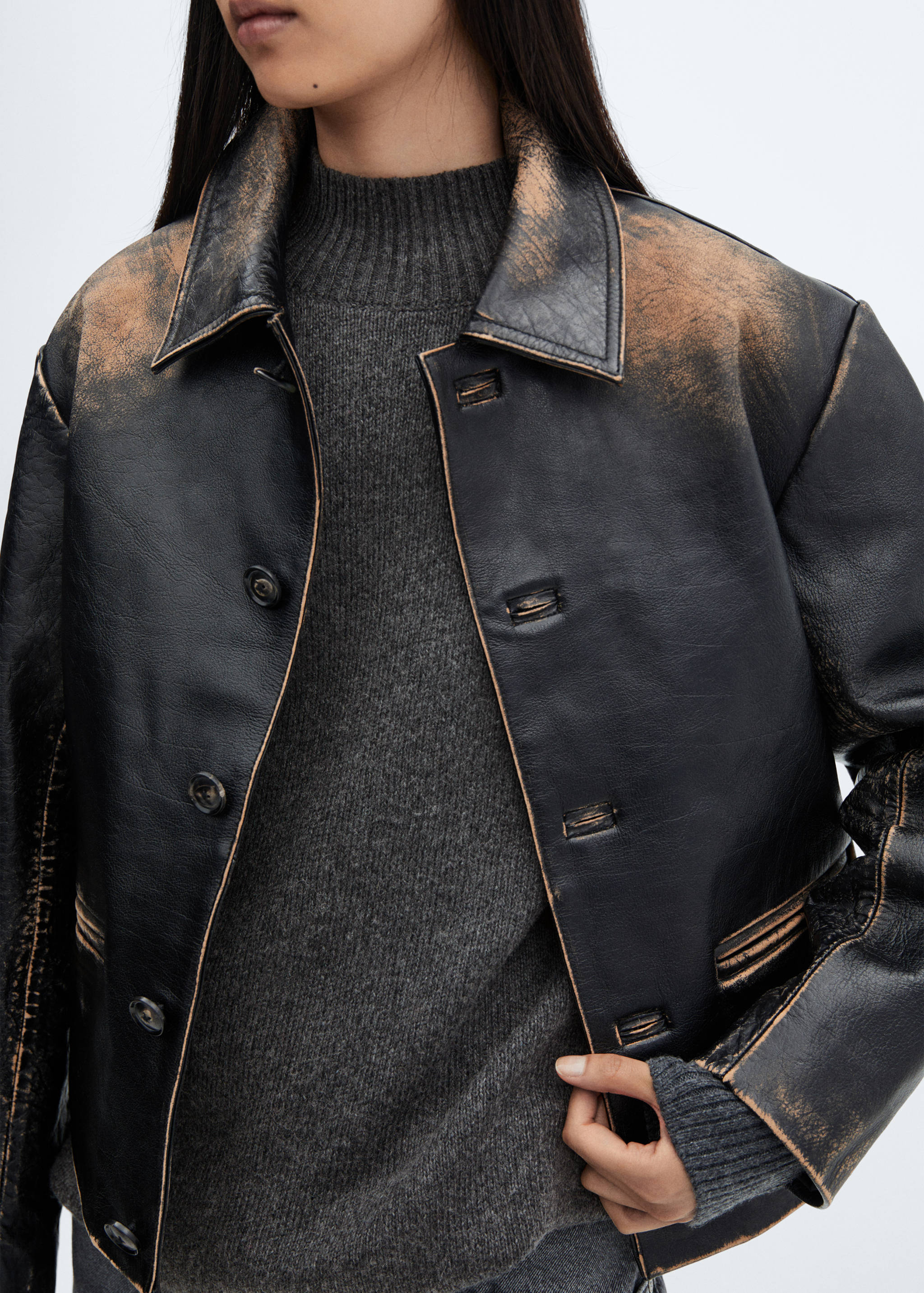 Oversized-Pullover mit Stehkragen - Detail des Artikels 6