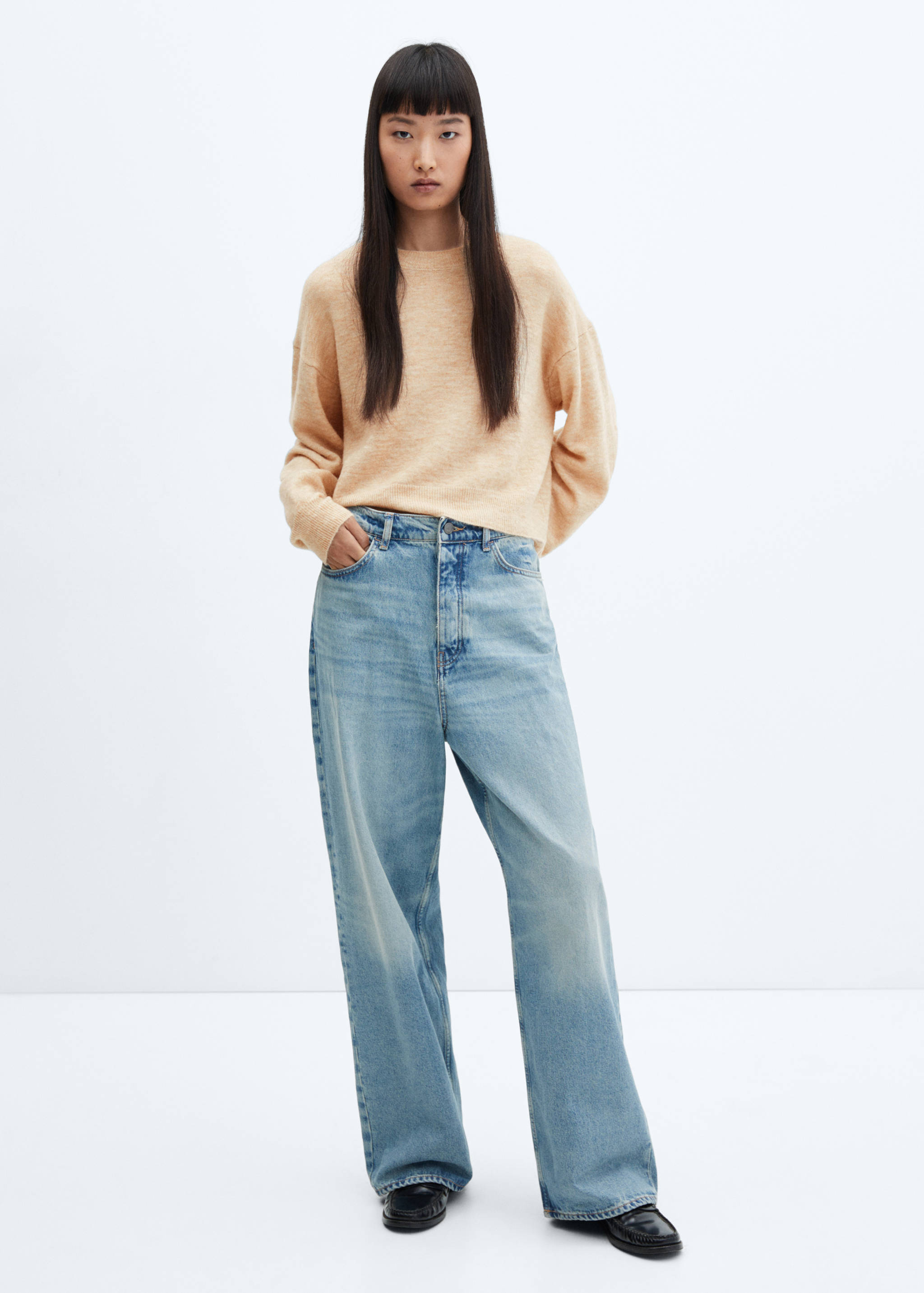 Pull en maille à col rond - Plan général