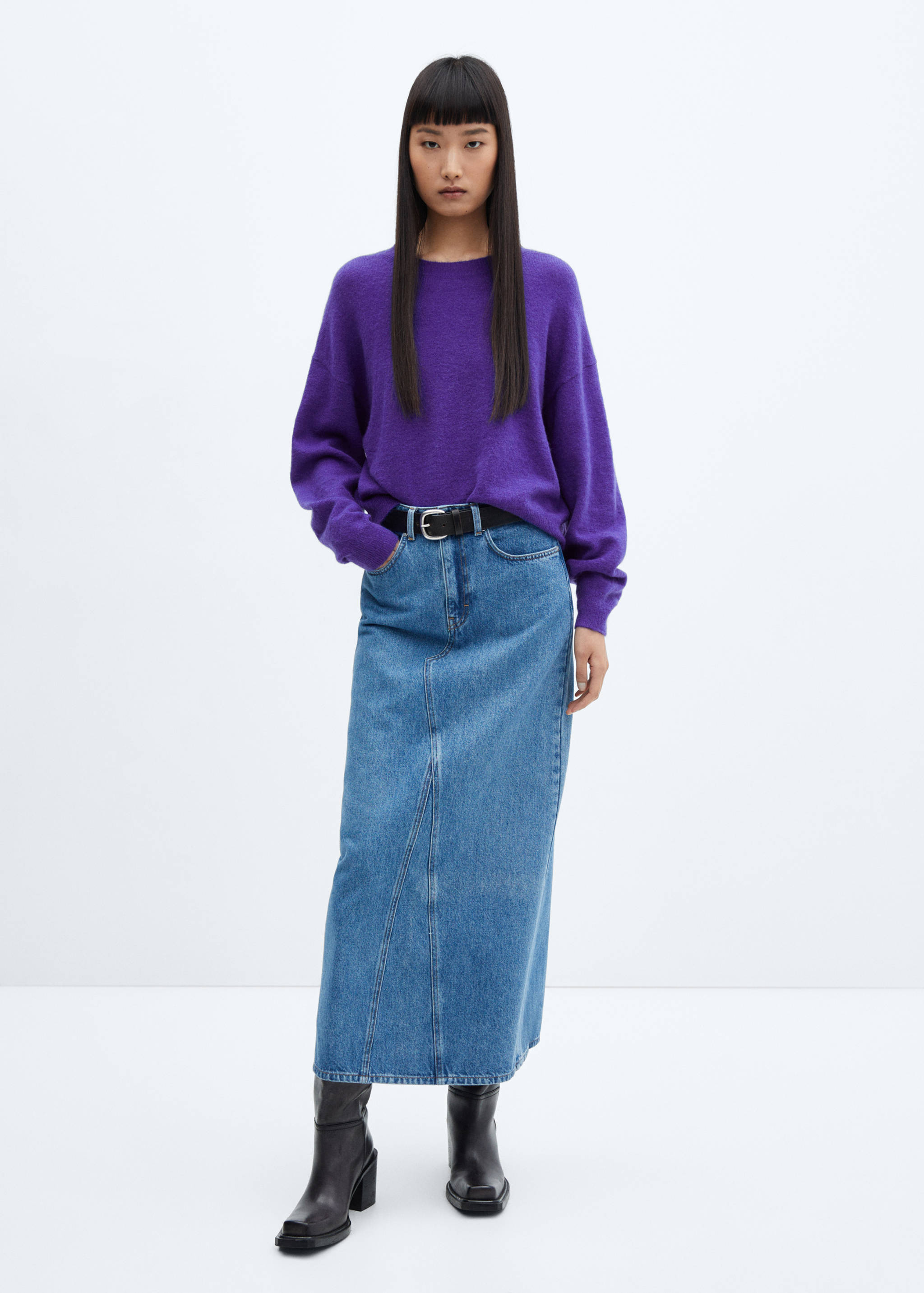 Pull en maille à col rond - Plan général