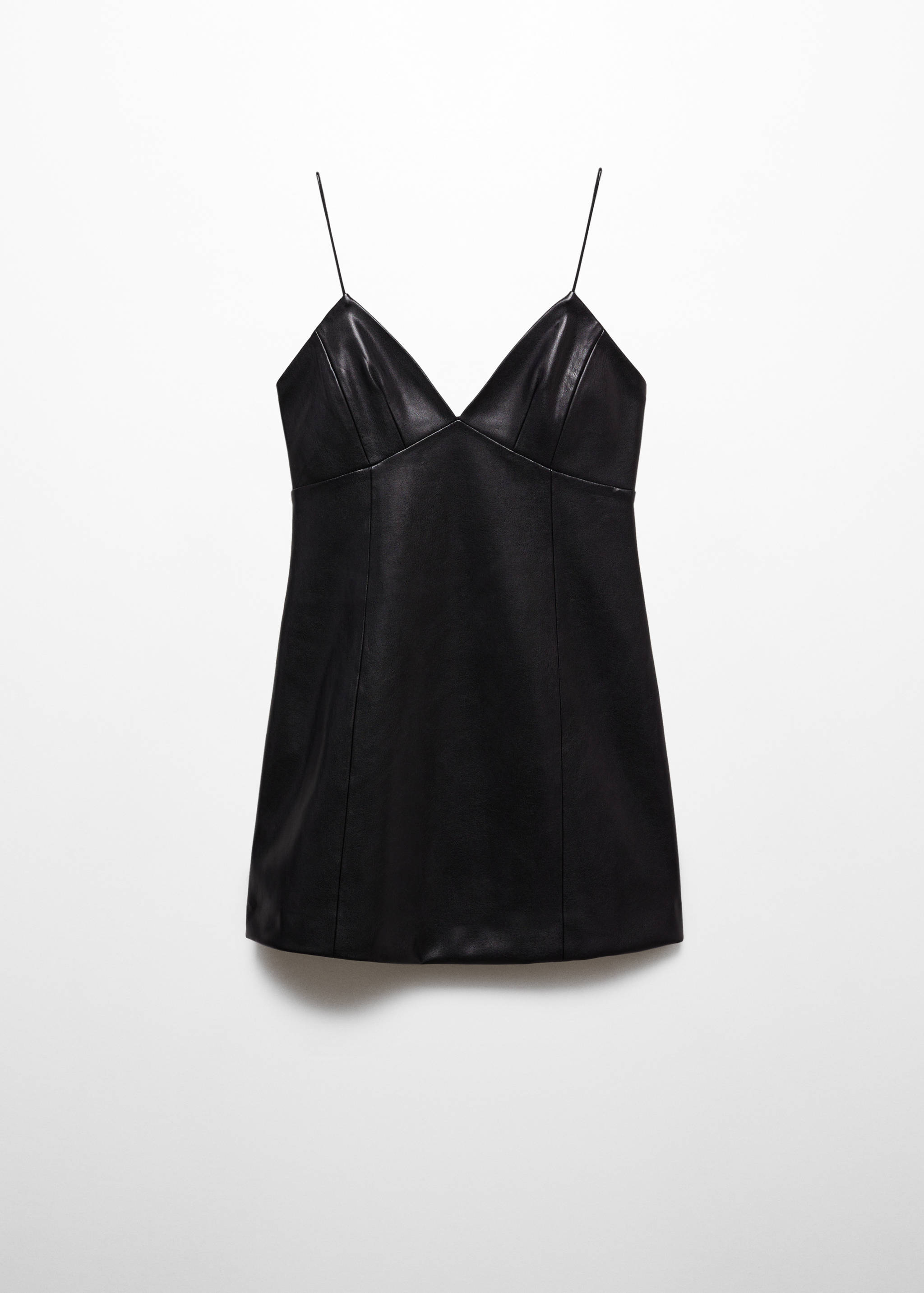 Faux-leather dress - Article without model