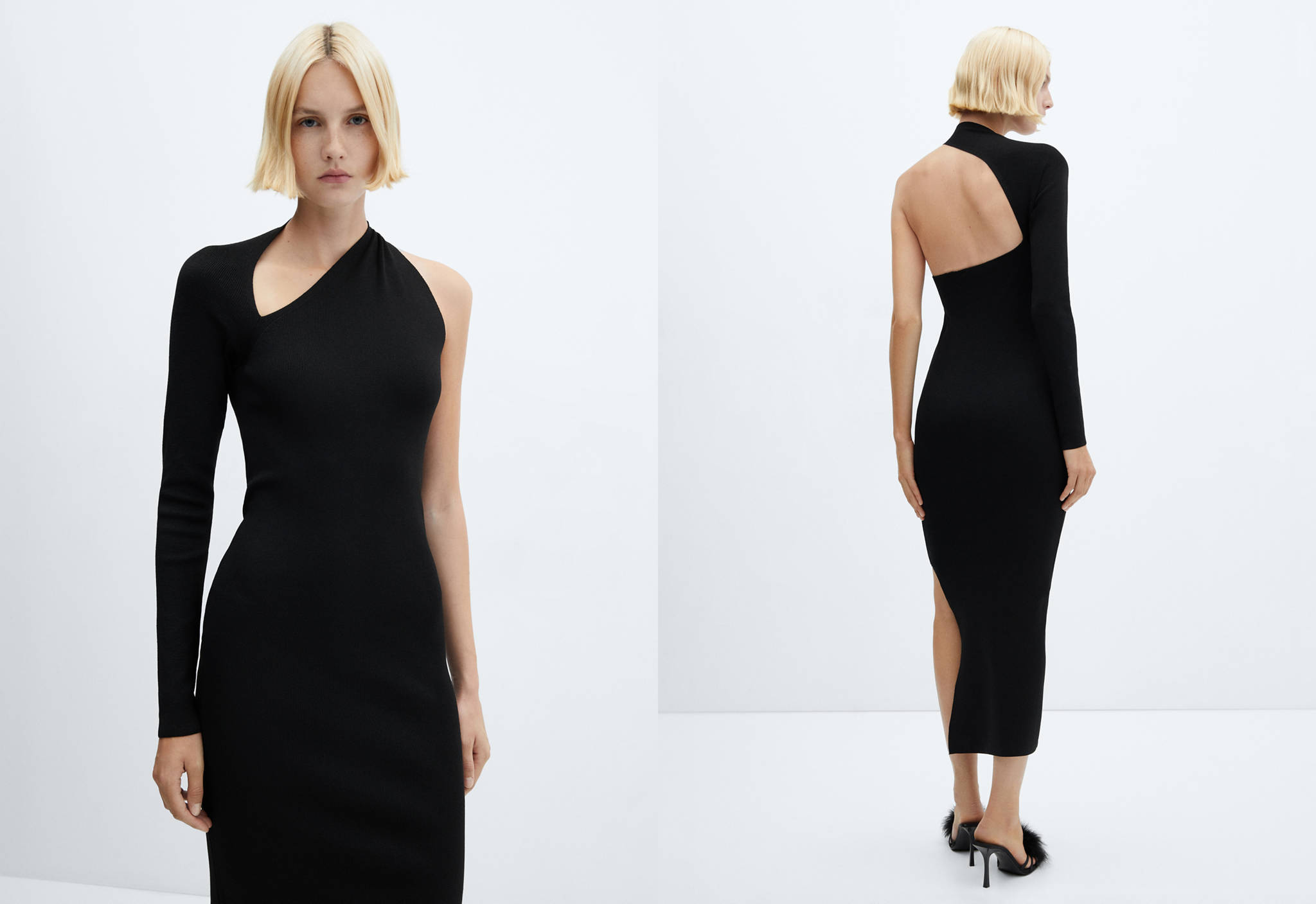 Asymmetrical dress with slit - Panoramic plane