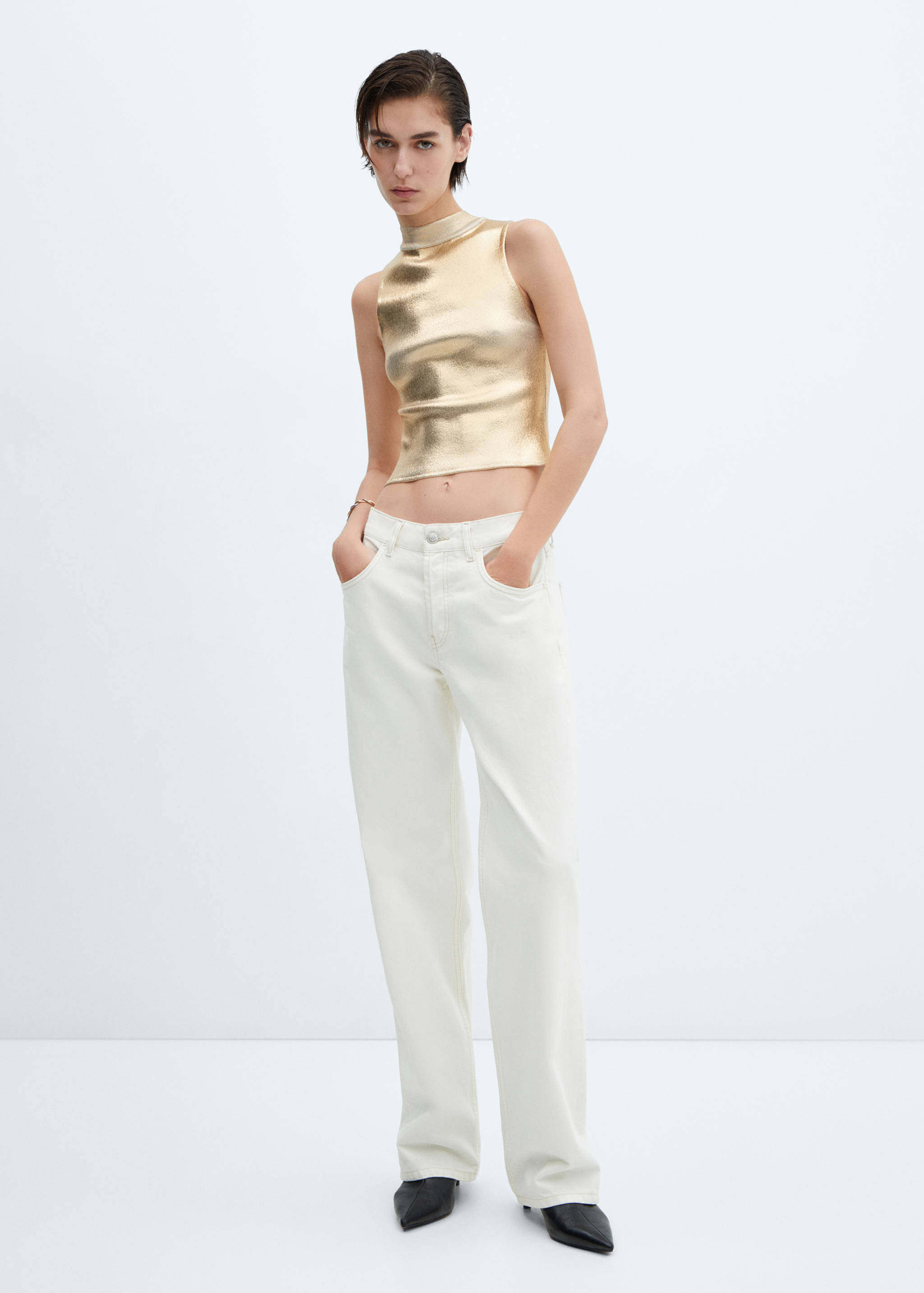 Metallic knit top - General plane