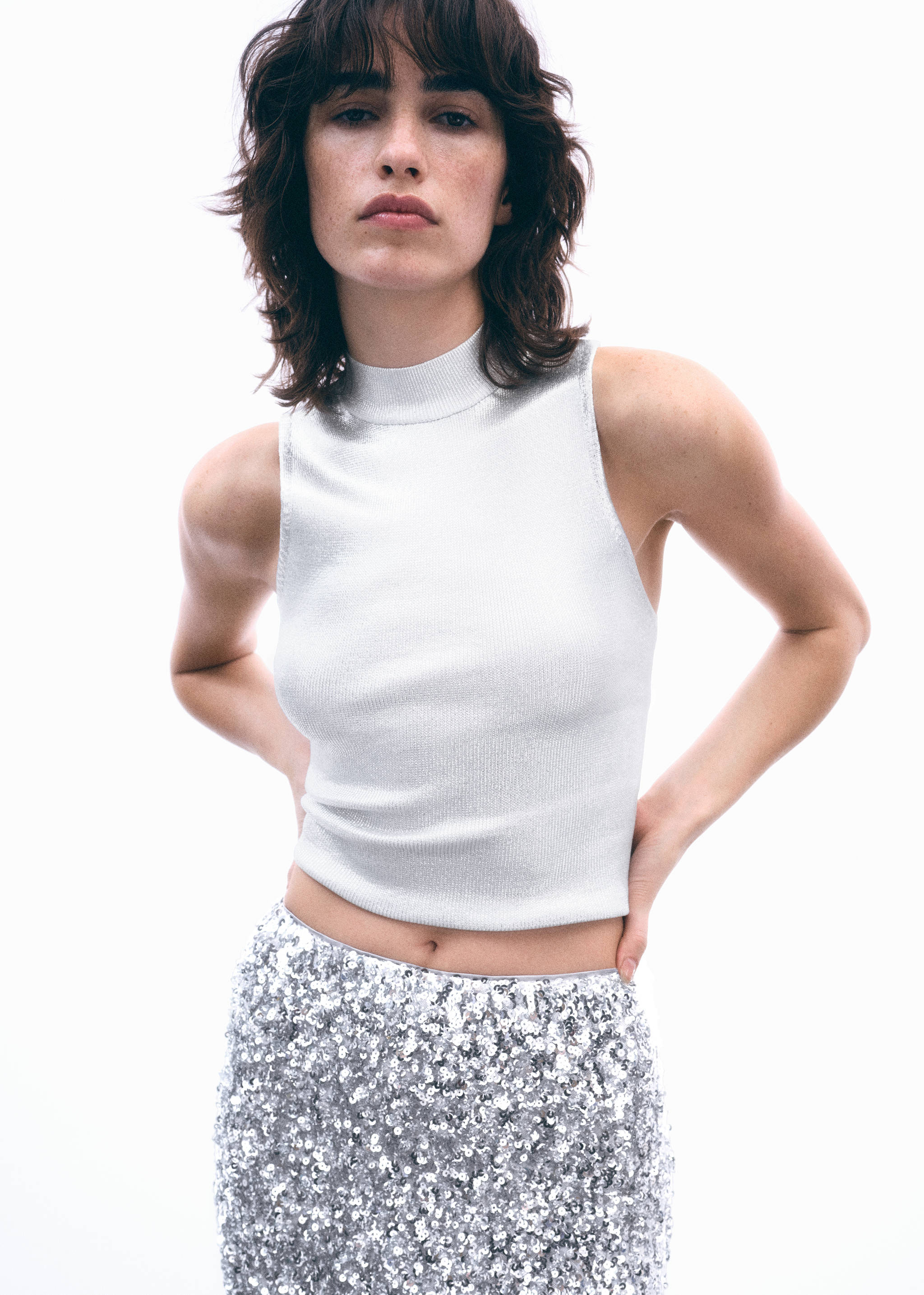 Metallic knit top - Details of the article 6