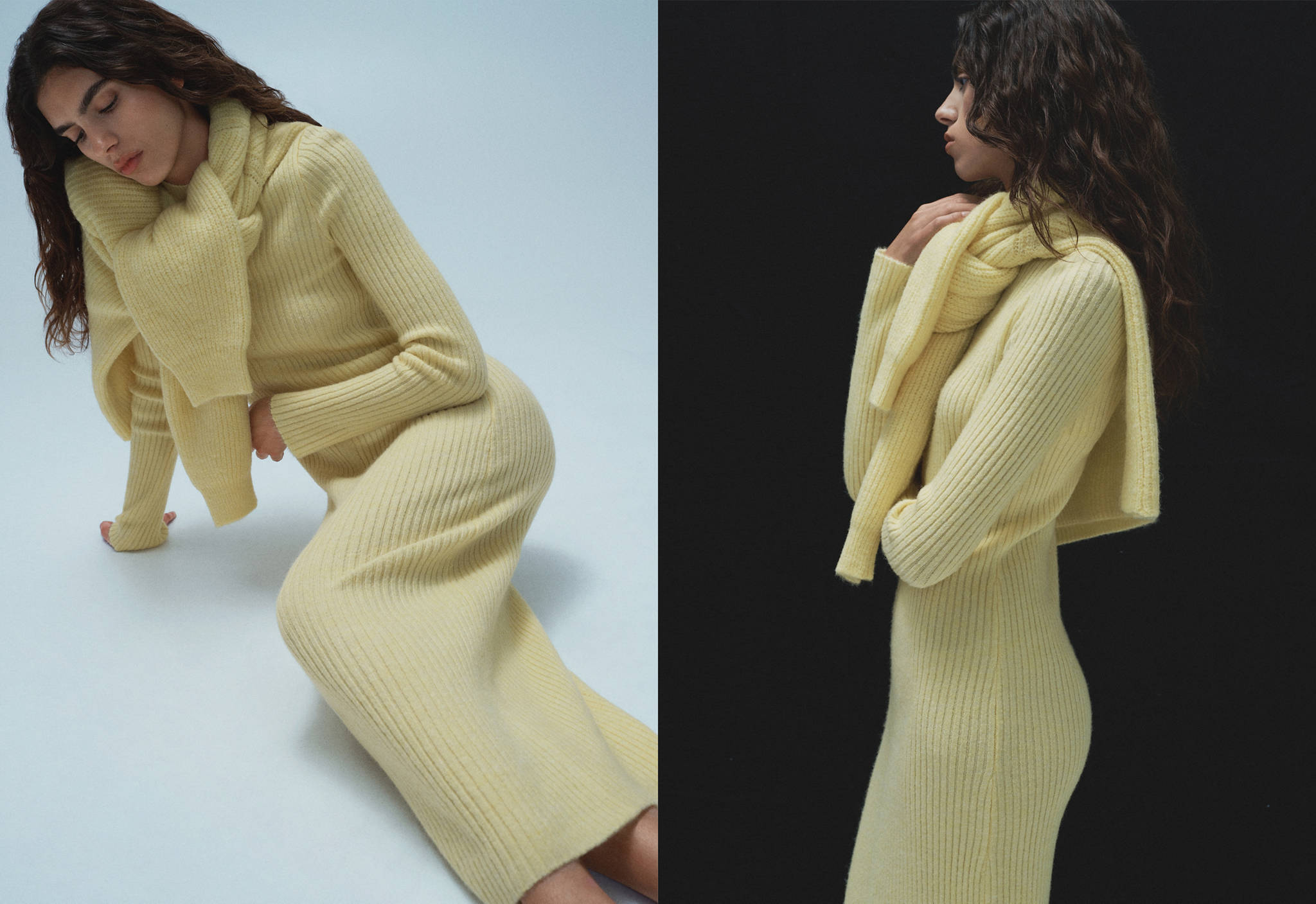 Knit midi dress - Panoramic plane