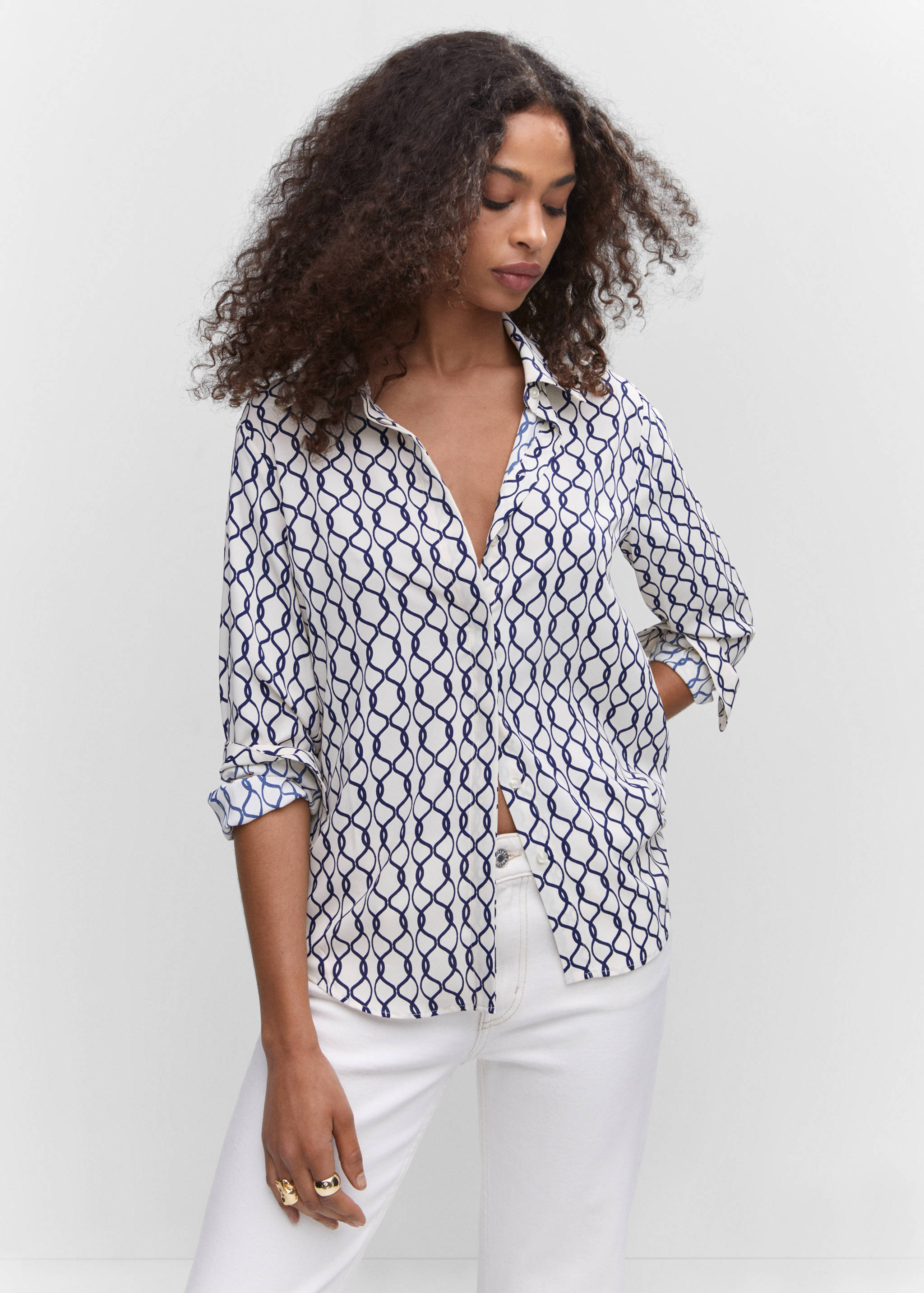 Regular flowy shirt - Medium plane