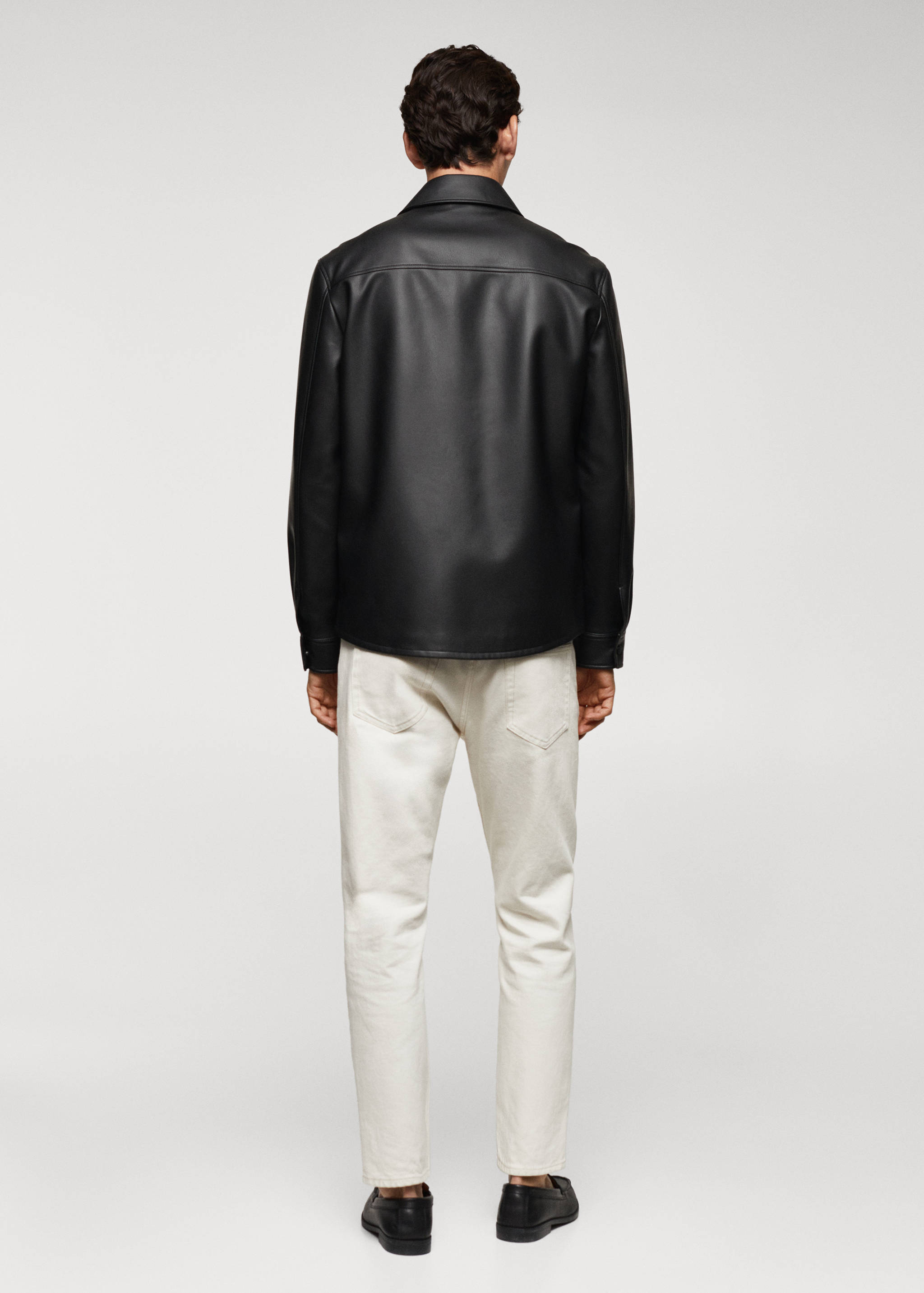 Faux-leather overshirt - Reverse of the article