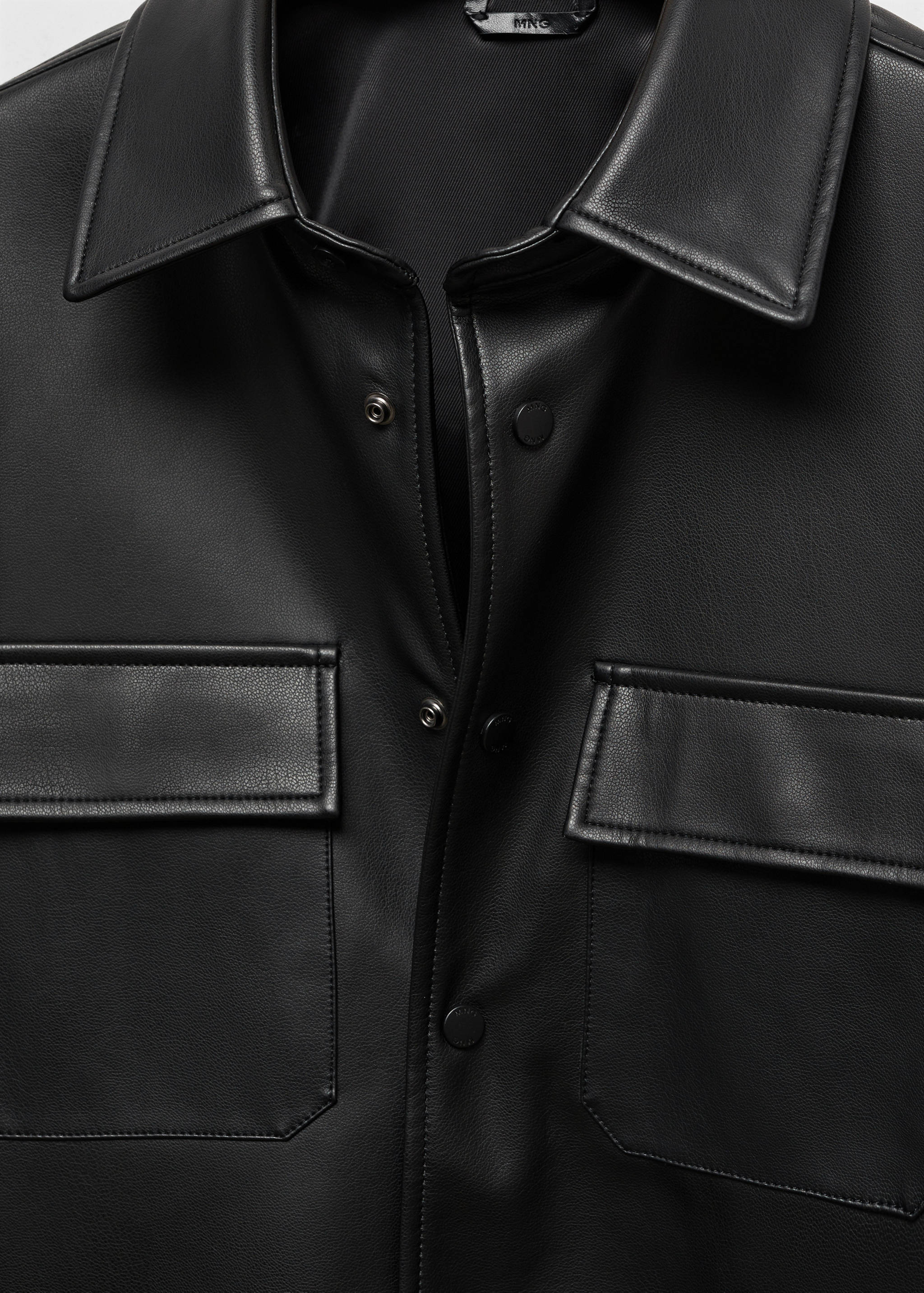 Faux-leather overshirt - Details of the article 8