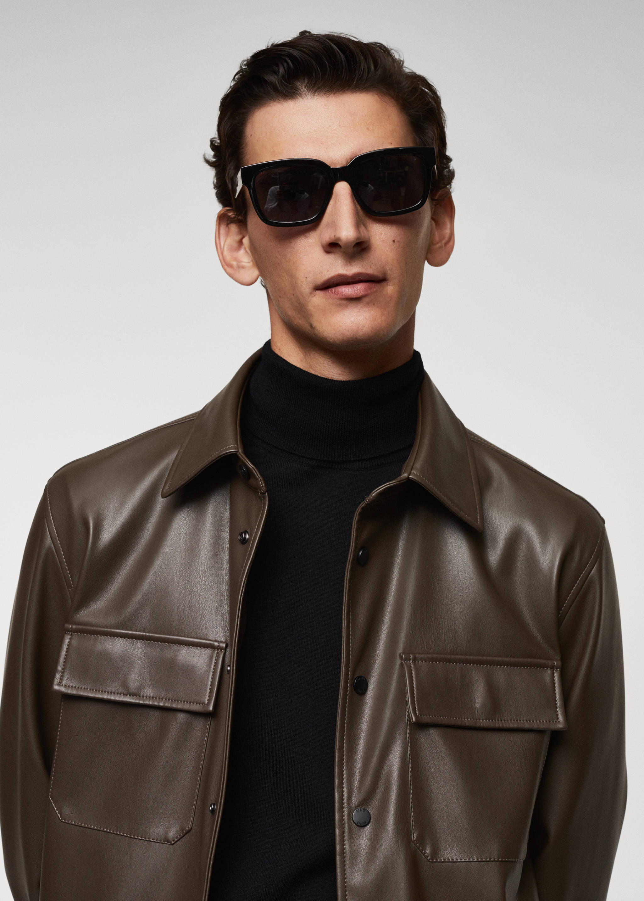 Overshirt mit Leder-Effekt - Detail des Artikels 1
