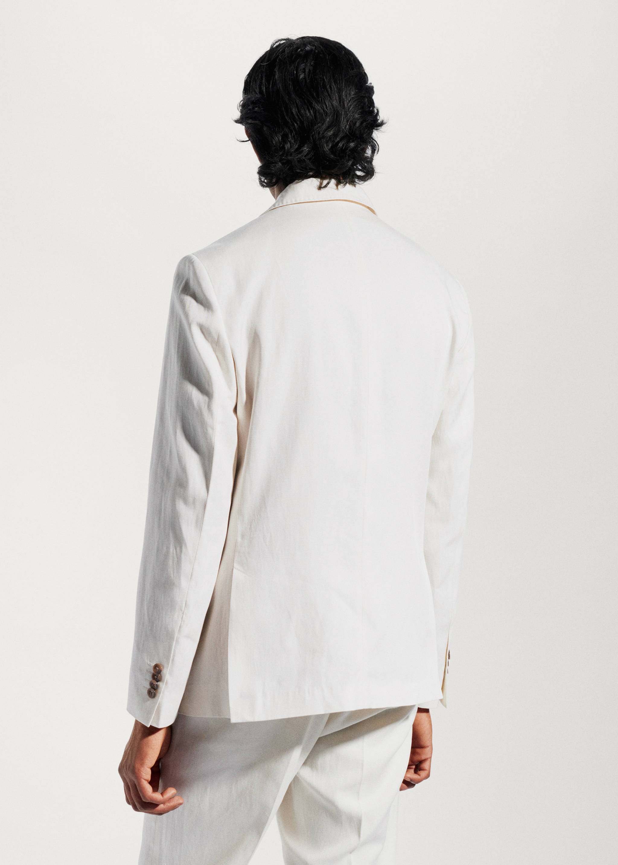 Veste costume 100 % lin - Verso de l’article