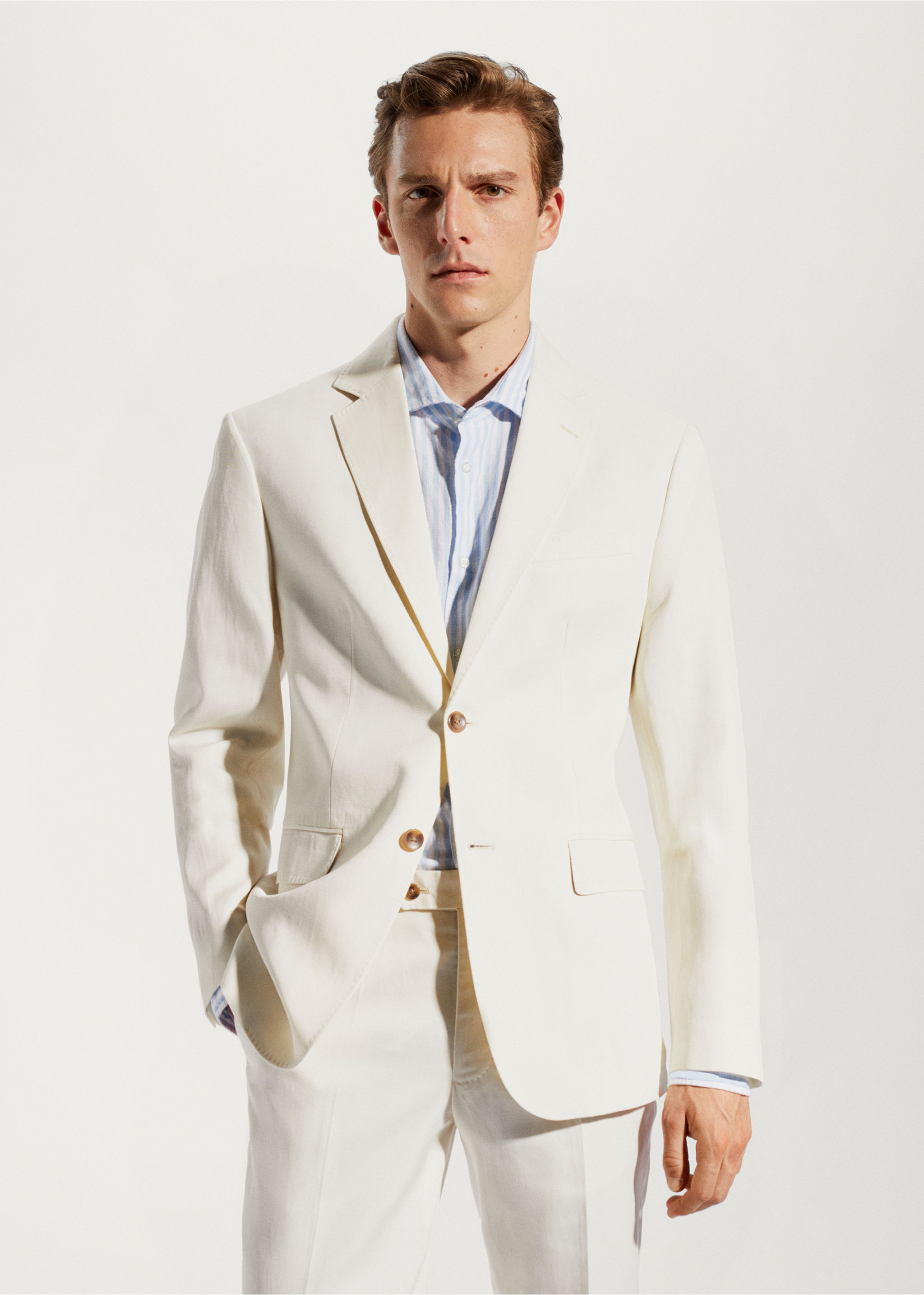 Blazer suit 100% linen - Medium plane