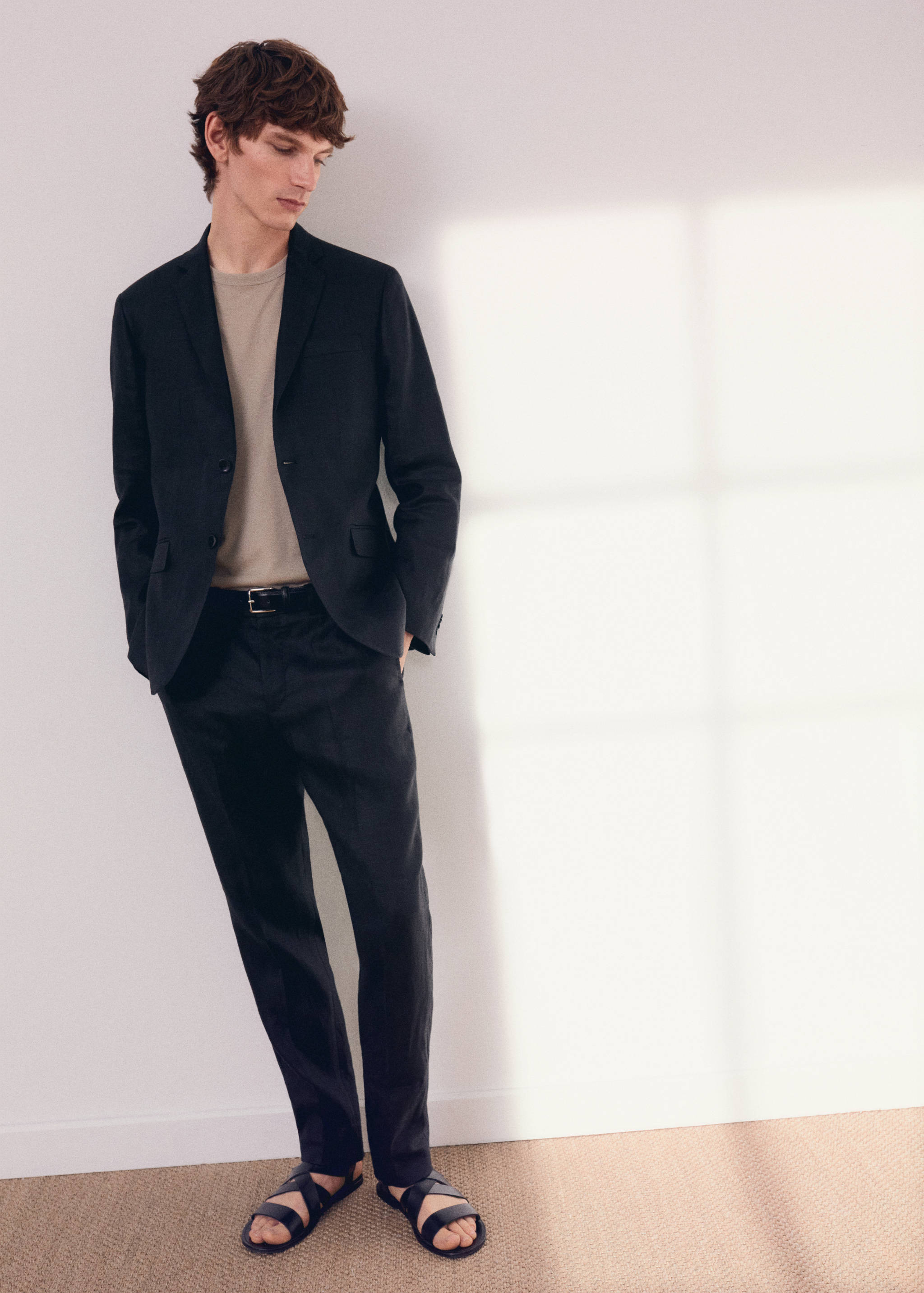 100% linen suit trousers - Details of the article 7