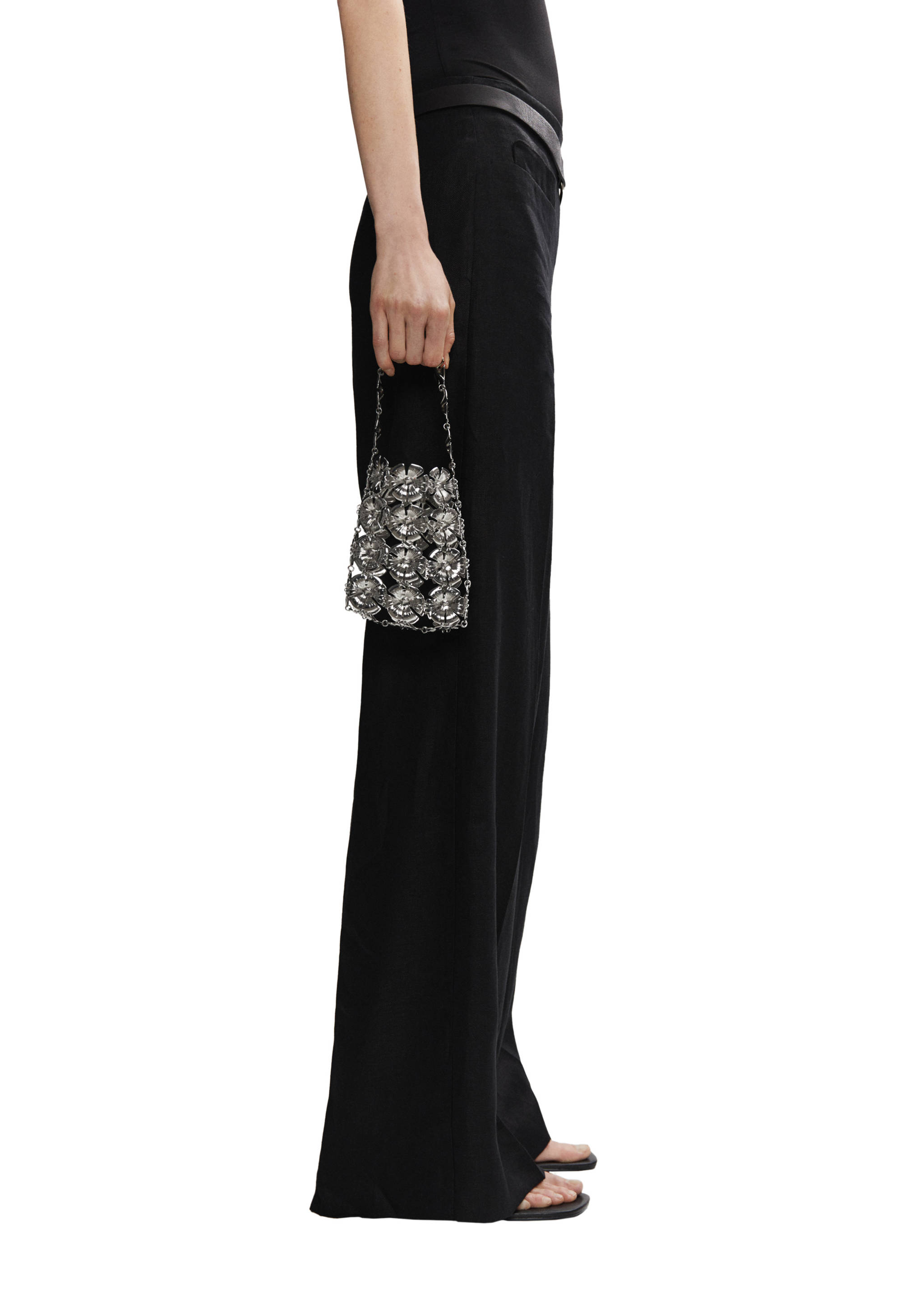 Kabelka s kovovými květy - Detail zboží 6