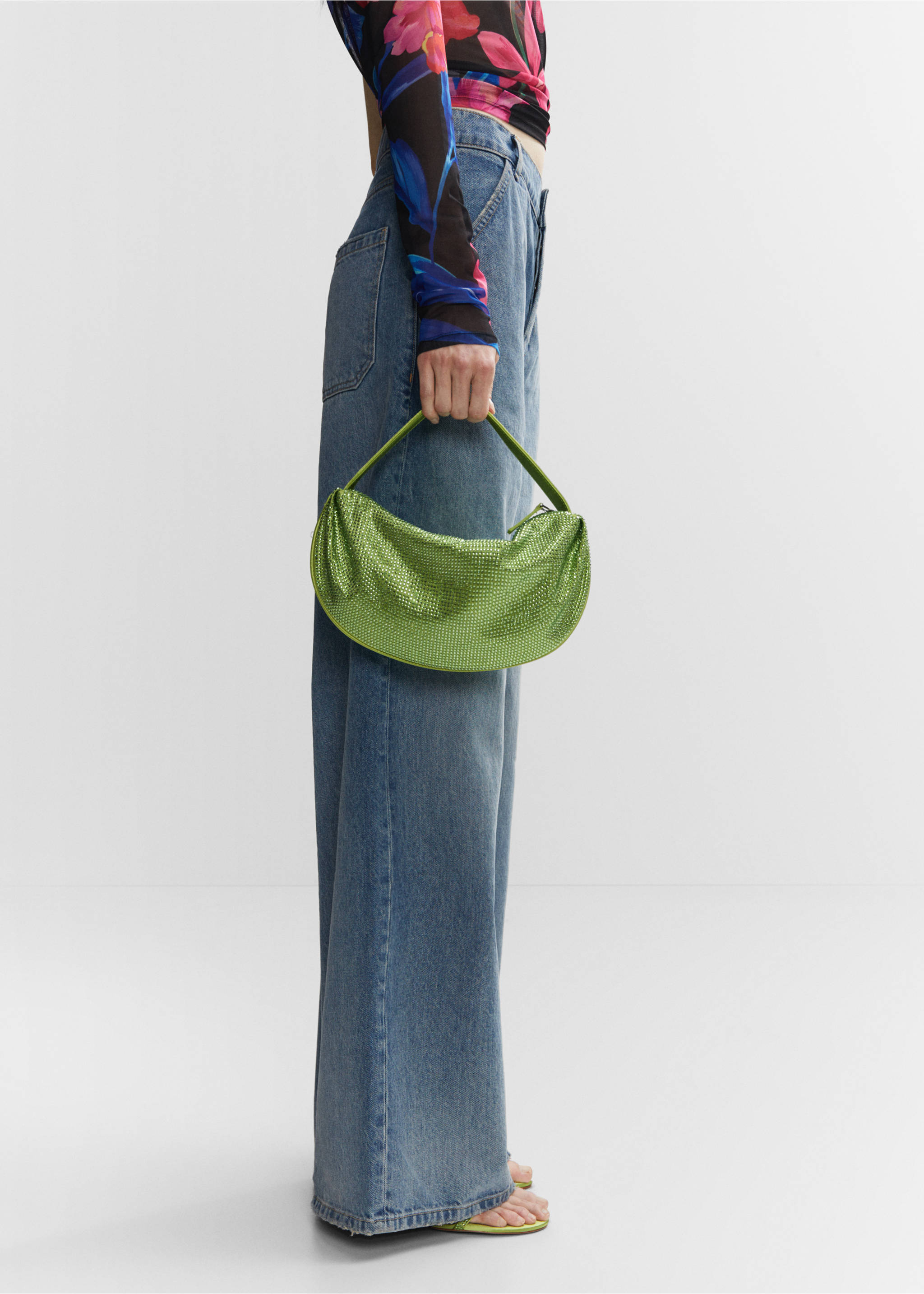 Crystal shoulder bag - General plane, Lime. Ref: 57030040-00.