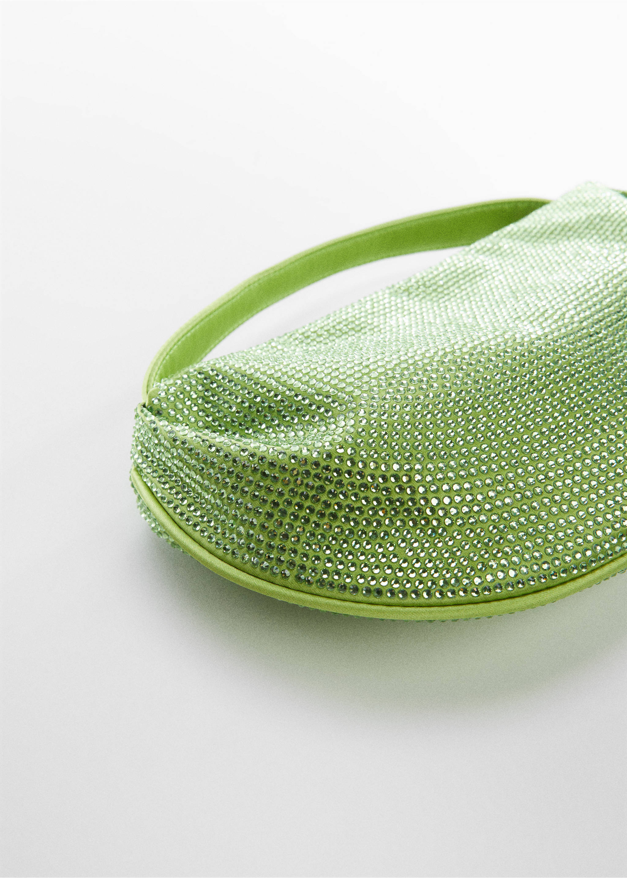 Crystal shoulder bag - Details of the article 1, Lime. Ref: 57030040-00.