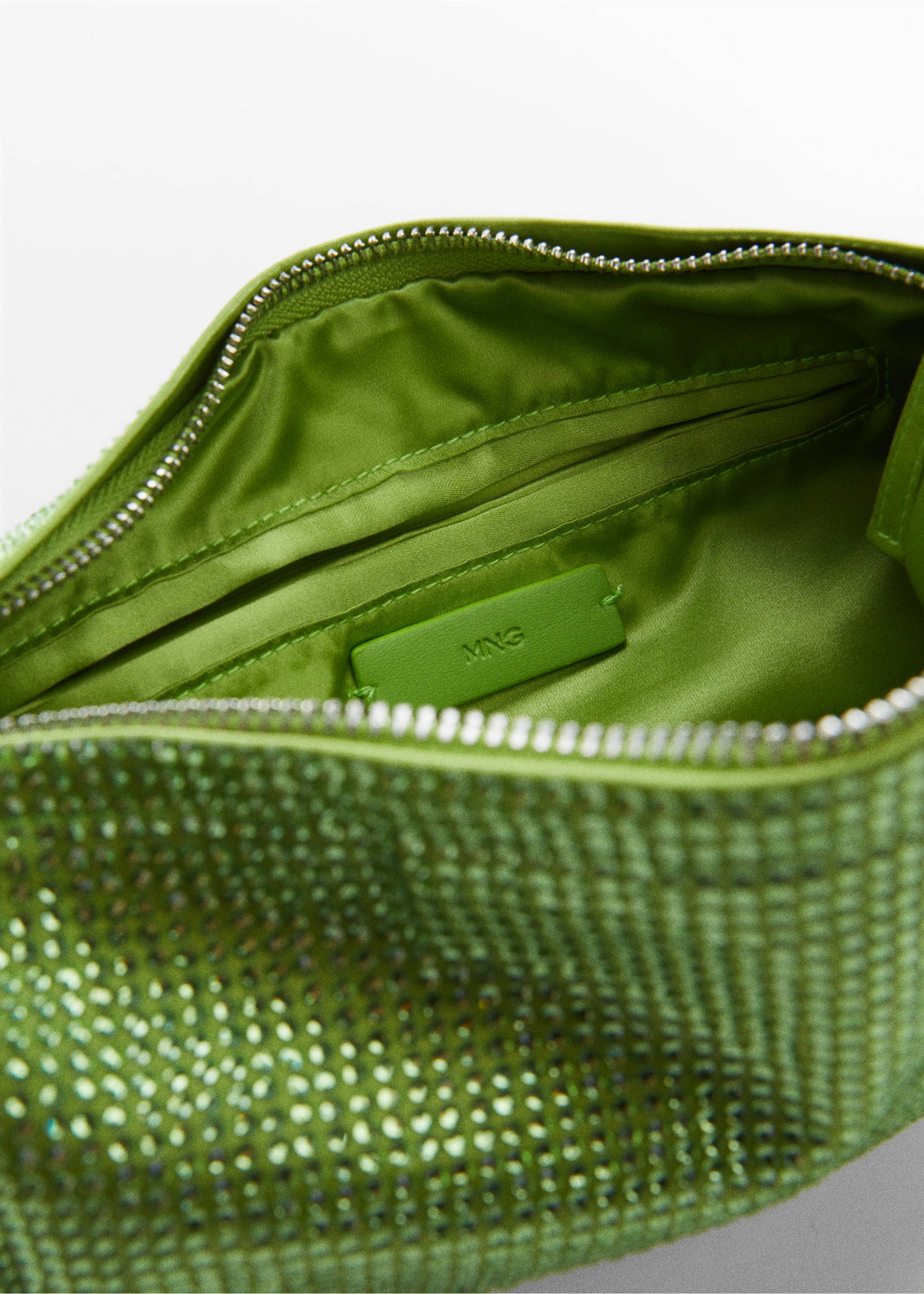 Crystal shoulder bag - Details of the article 4, Lime. Ref: 57030040-00.