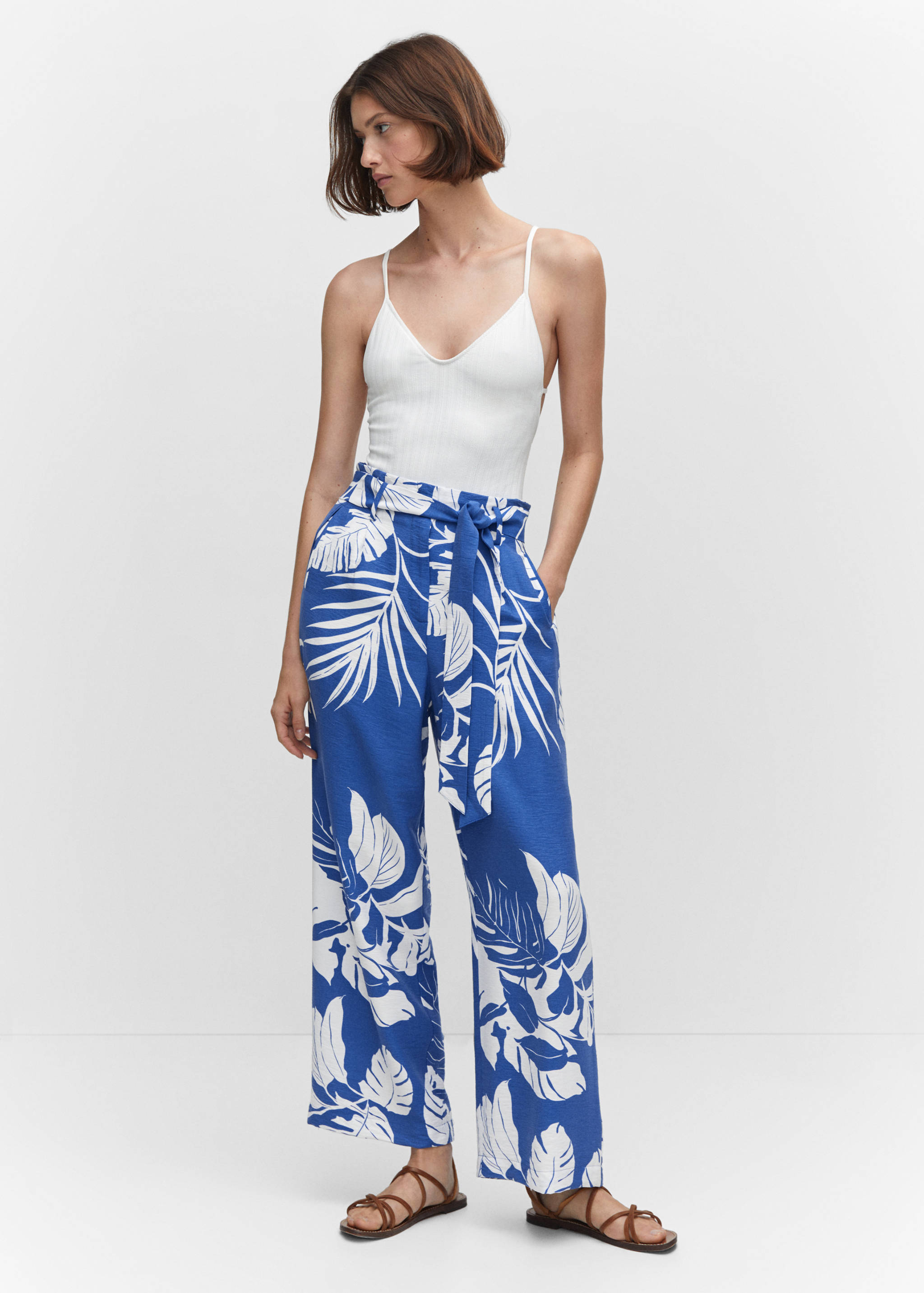 Tropical print trousers - General plane