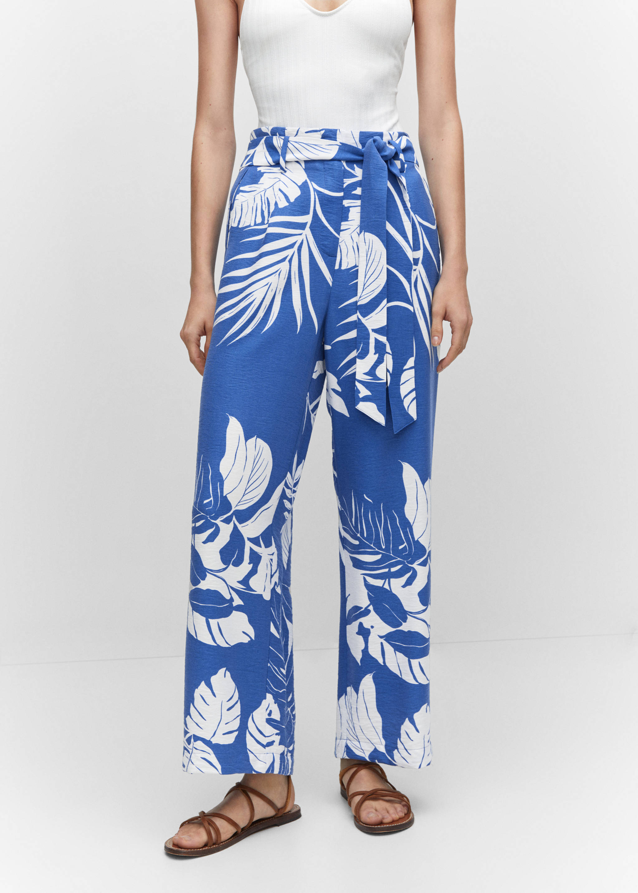 Tropical print trousers - Medium plane