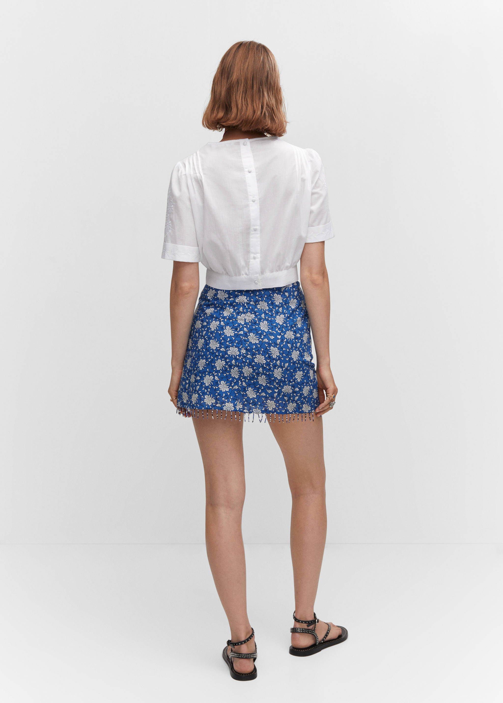 Embroidered crop top - Reverse of the article