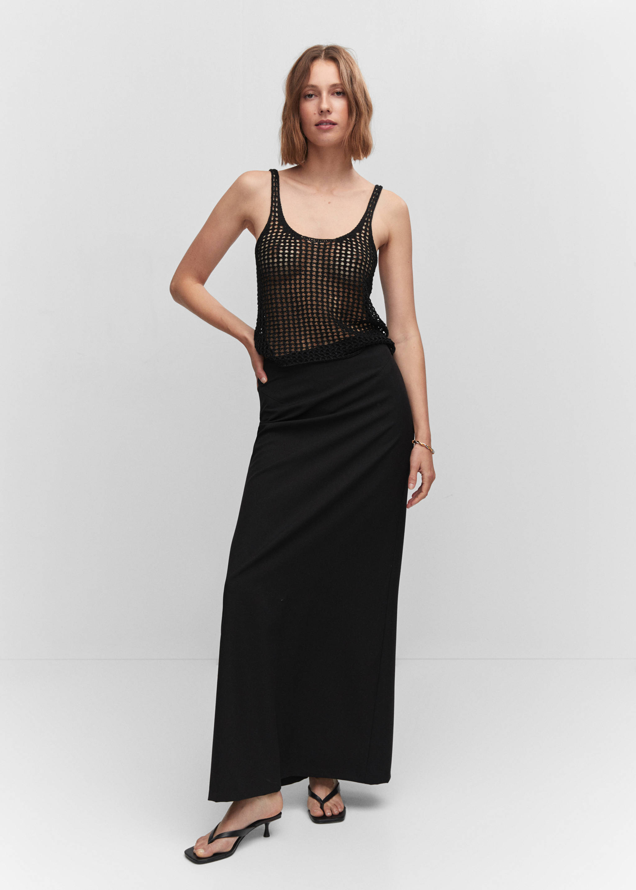 Lurex-Top mit Lochmuster - Allgemeine Ansicht