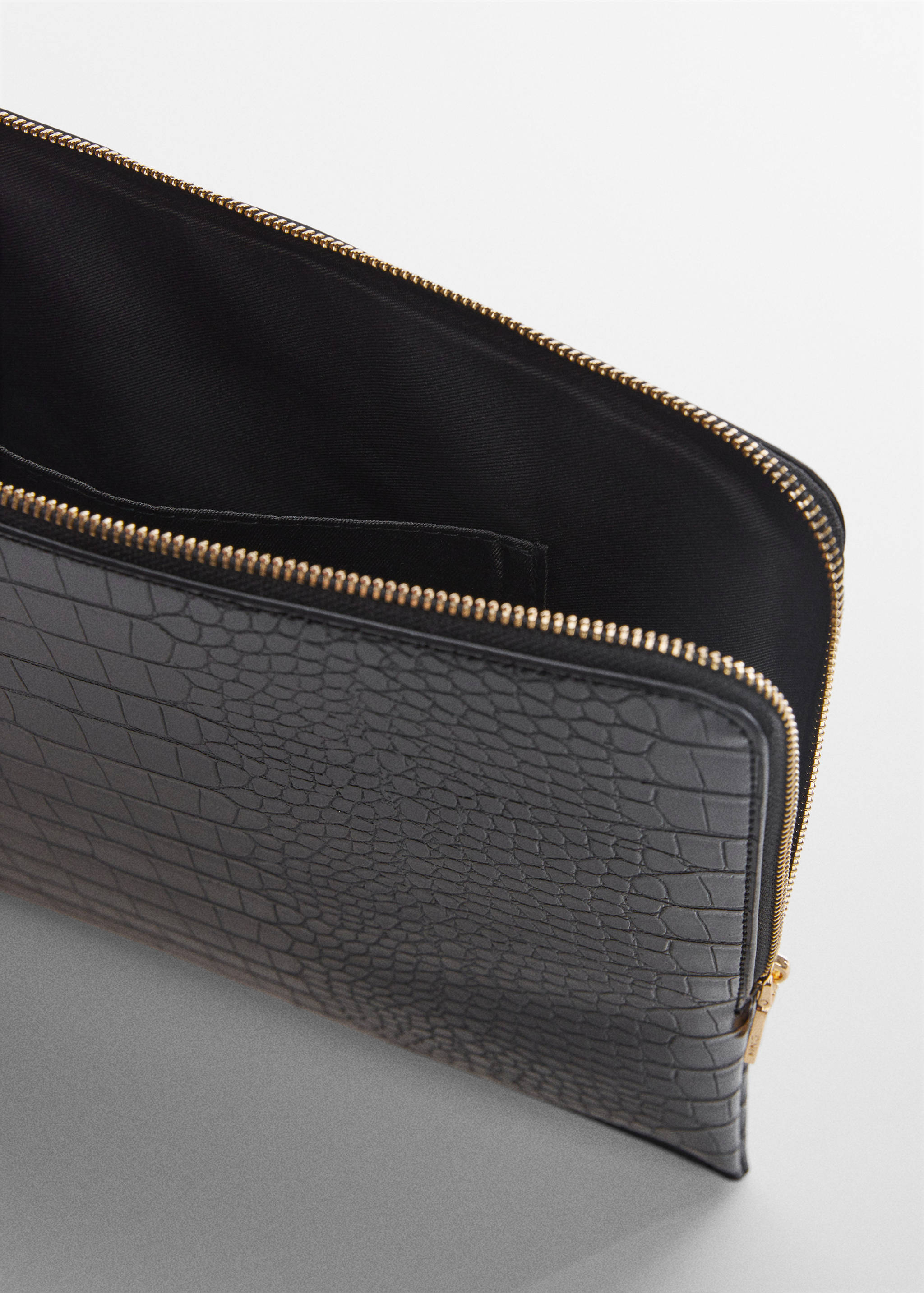 Housse ordinateur portable effet imprimé animal - Détail de l'article 1, Noir. Ref: 57030260-00.