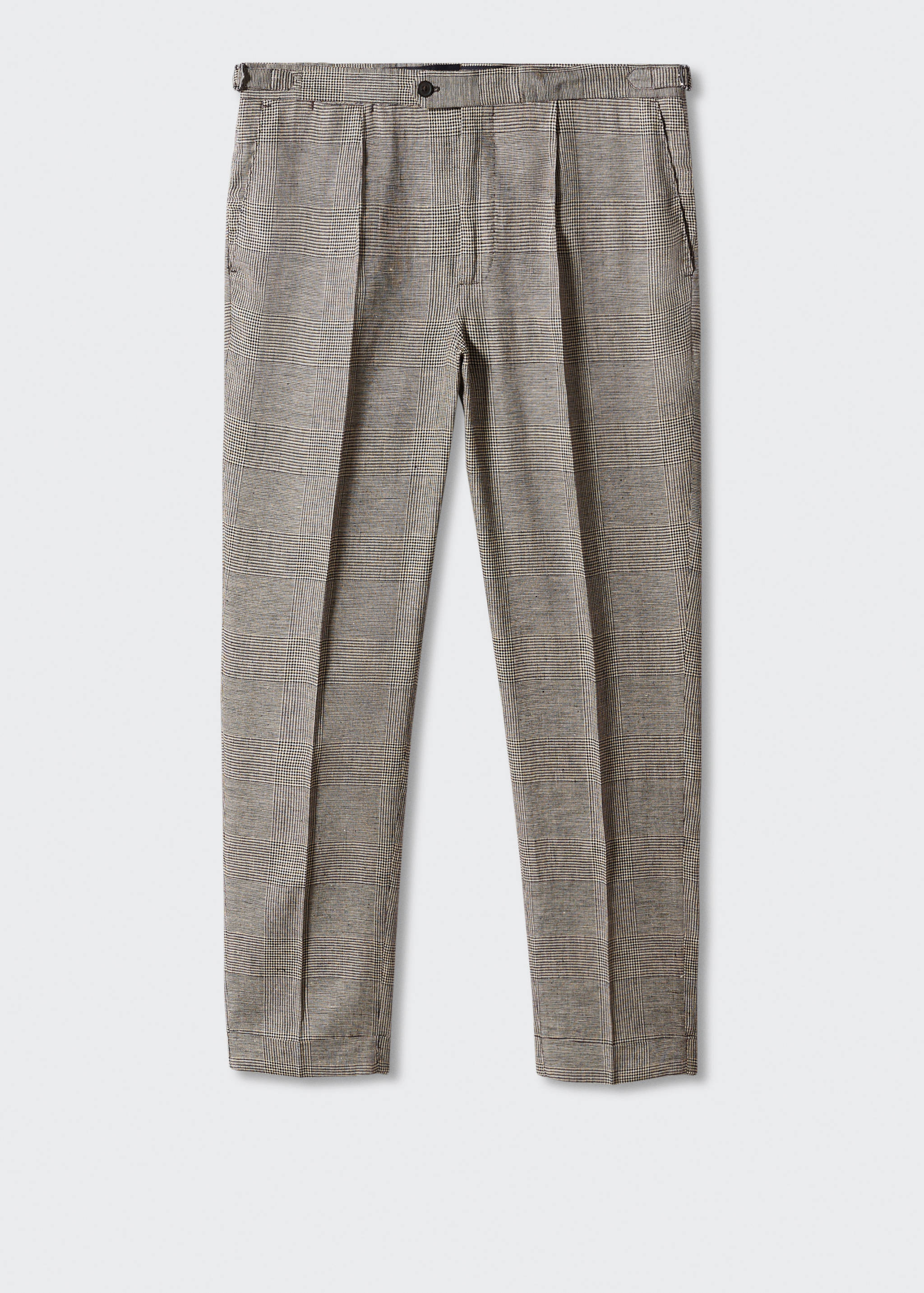 Check linen suit trousers - Article without model