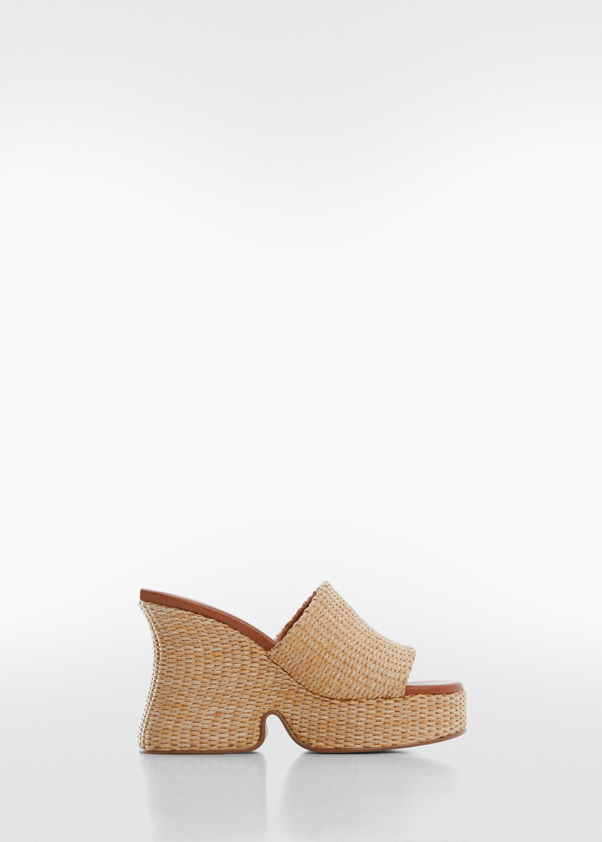 Natural fibre wedge sandals - Article without model