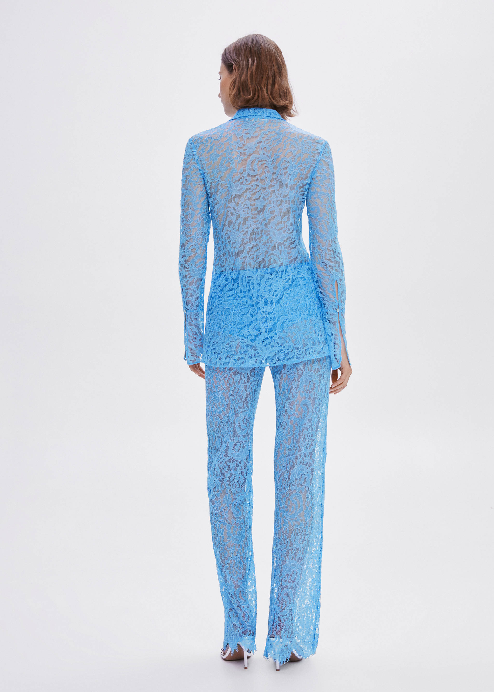 Guipure palazzo trousers - Reverse of the article