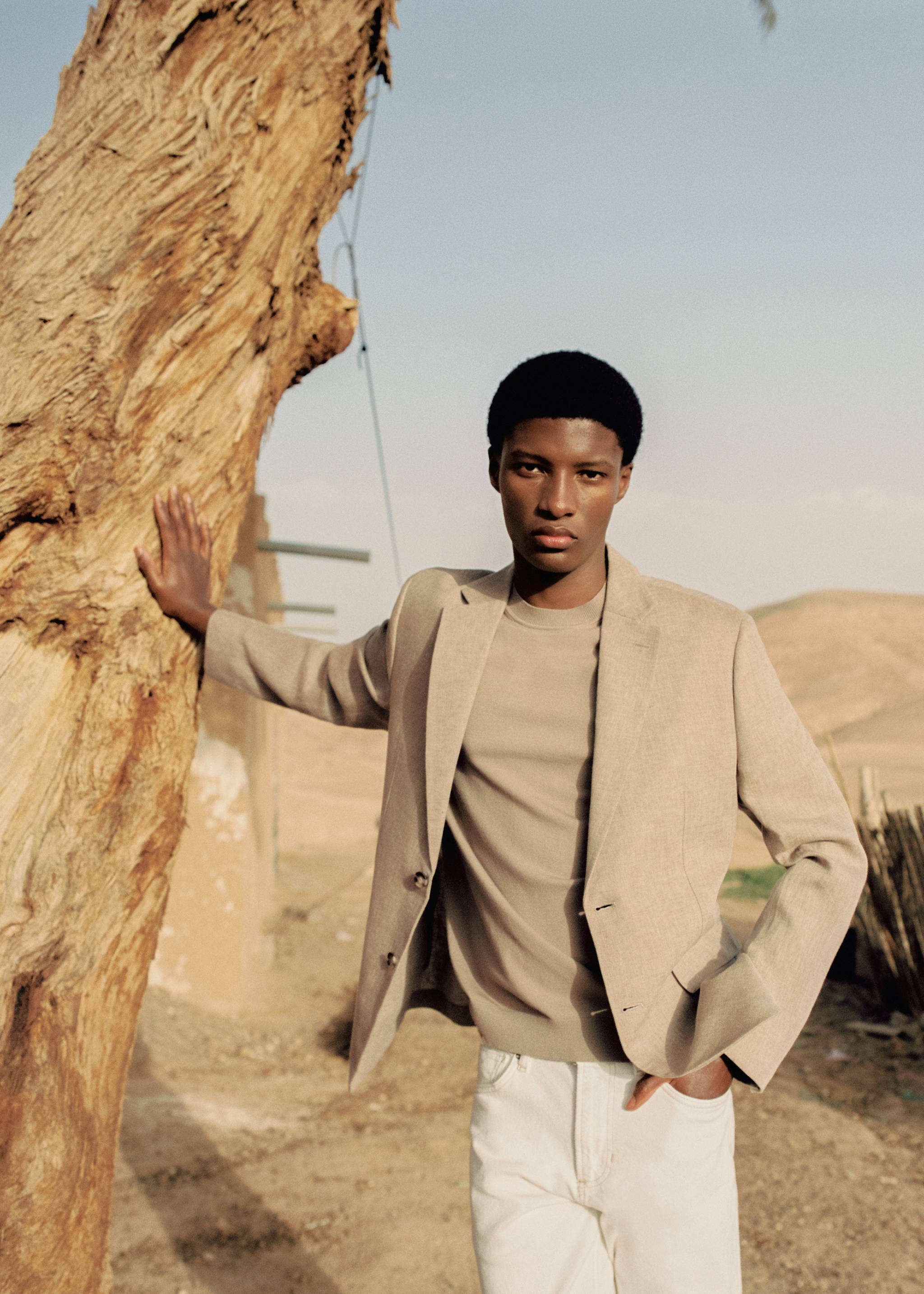 100% linen slim fit blazer - Details of the article 5