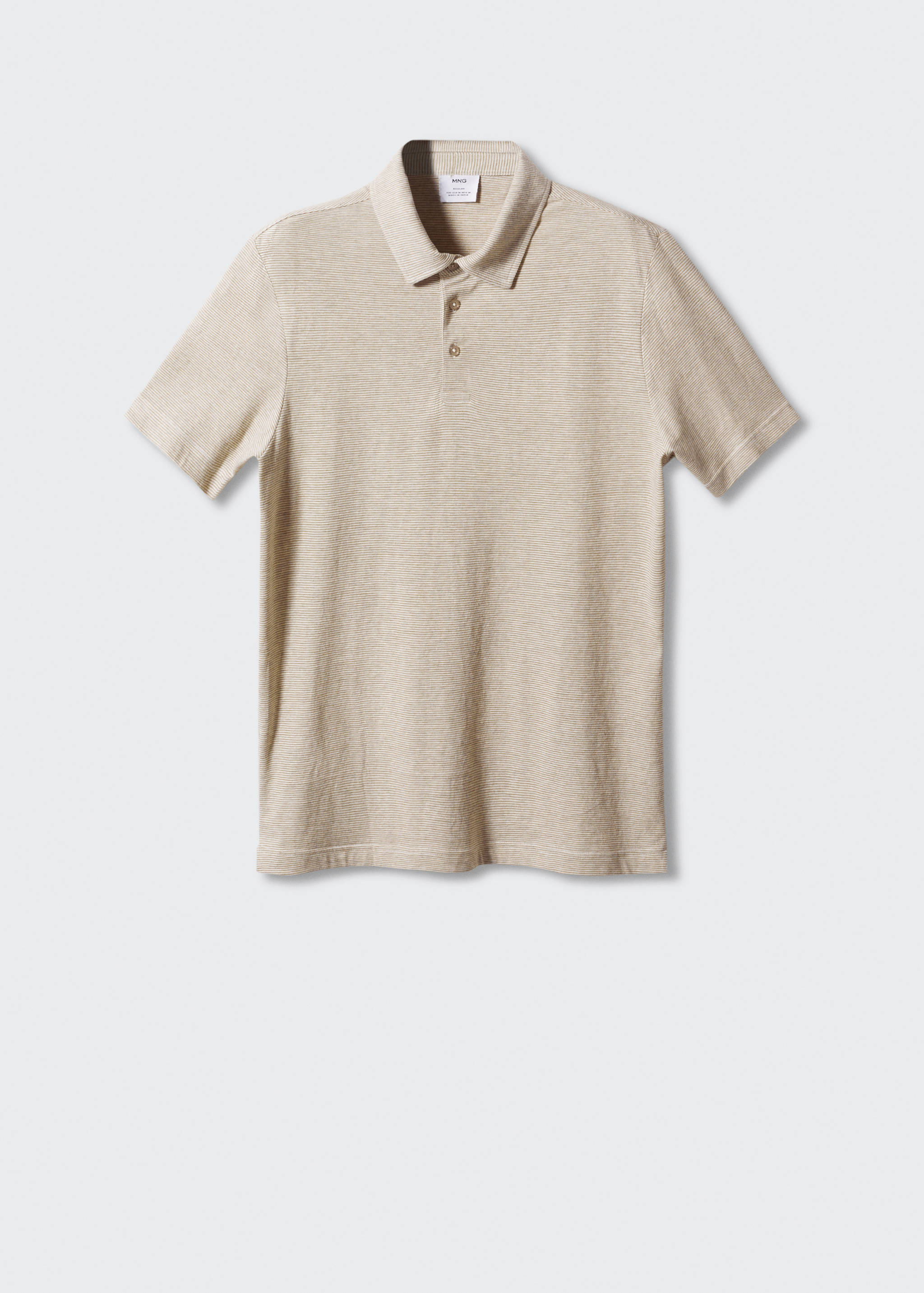 Poloshirt aus 100 % Baumwolle mit Streifenstruktur - Artikel ohne Model